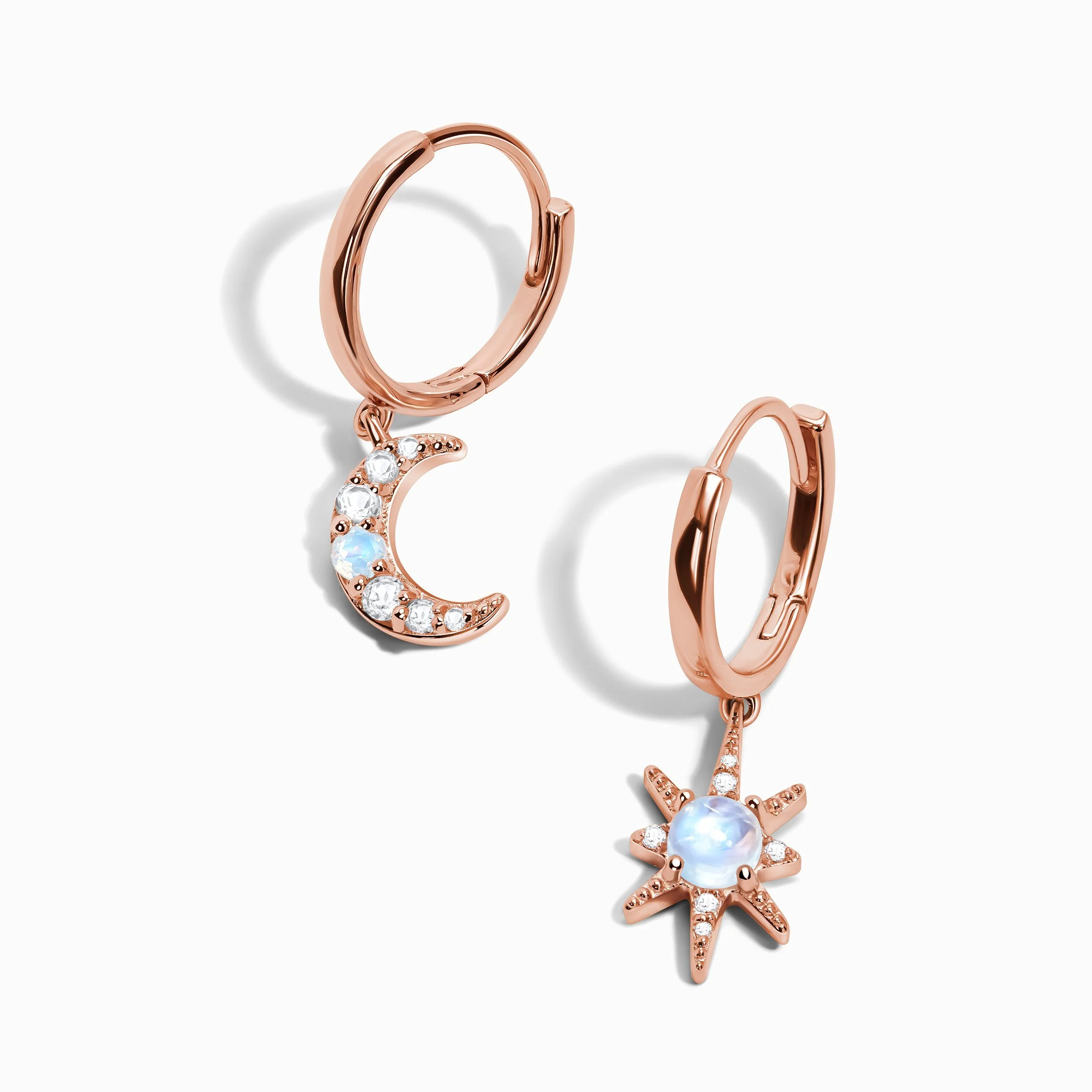 Moonstone Earrings - Celestial Being Hoops - Image 4