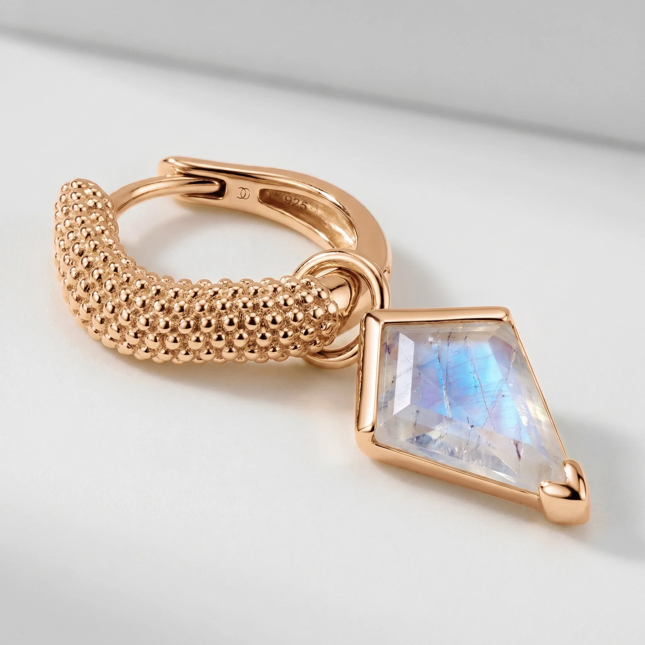 Moonstone Earrings - Heroine Hoops - Image 11