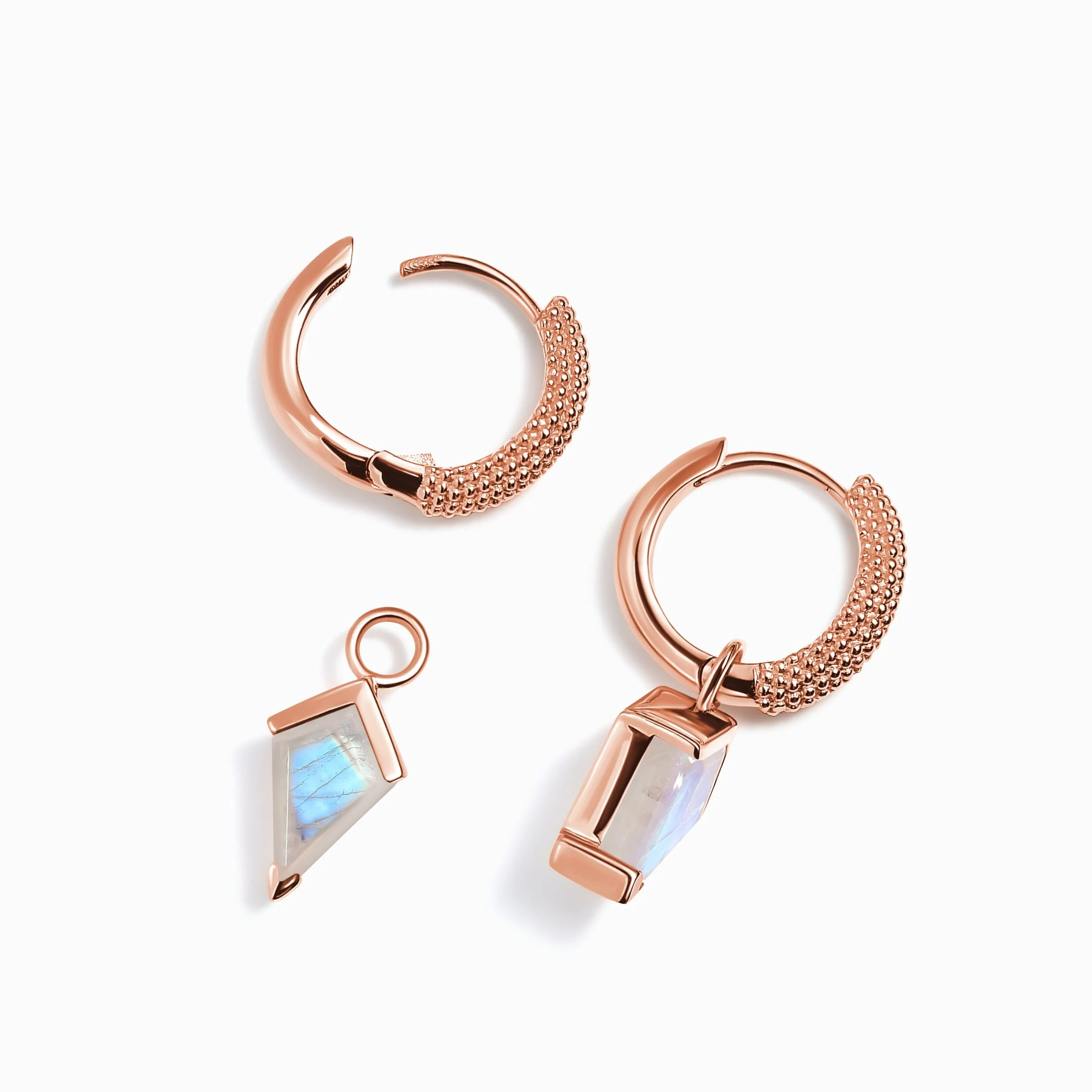 Moonstone Earrings - Heroine Hoops - Image 12