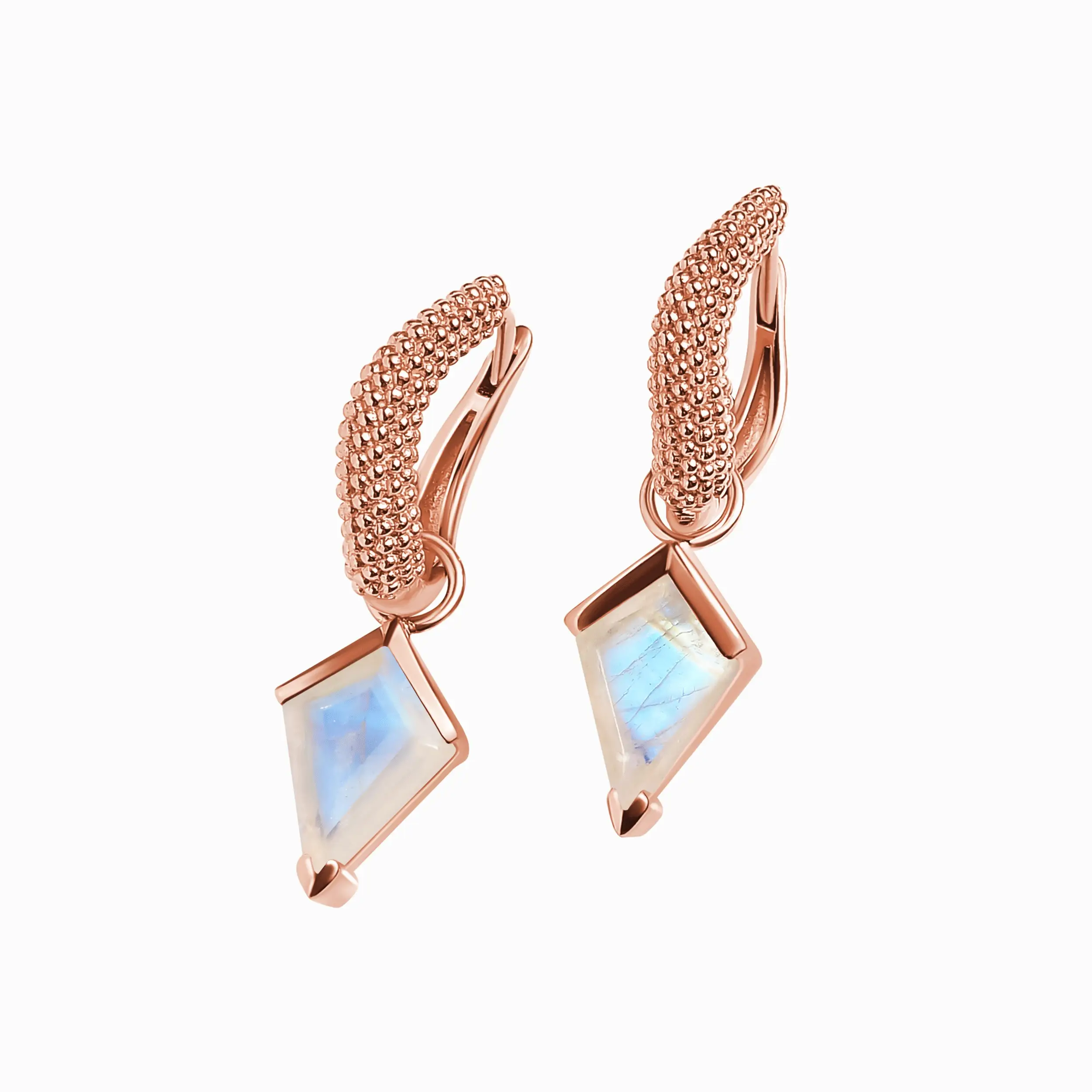 Moonstone Earrings - Heroine Hoops - Image 3