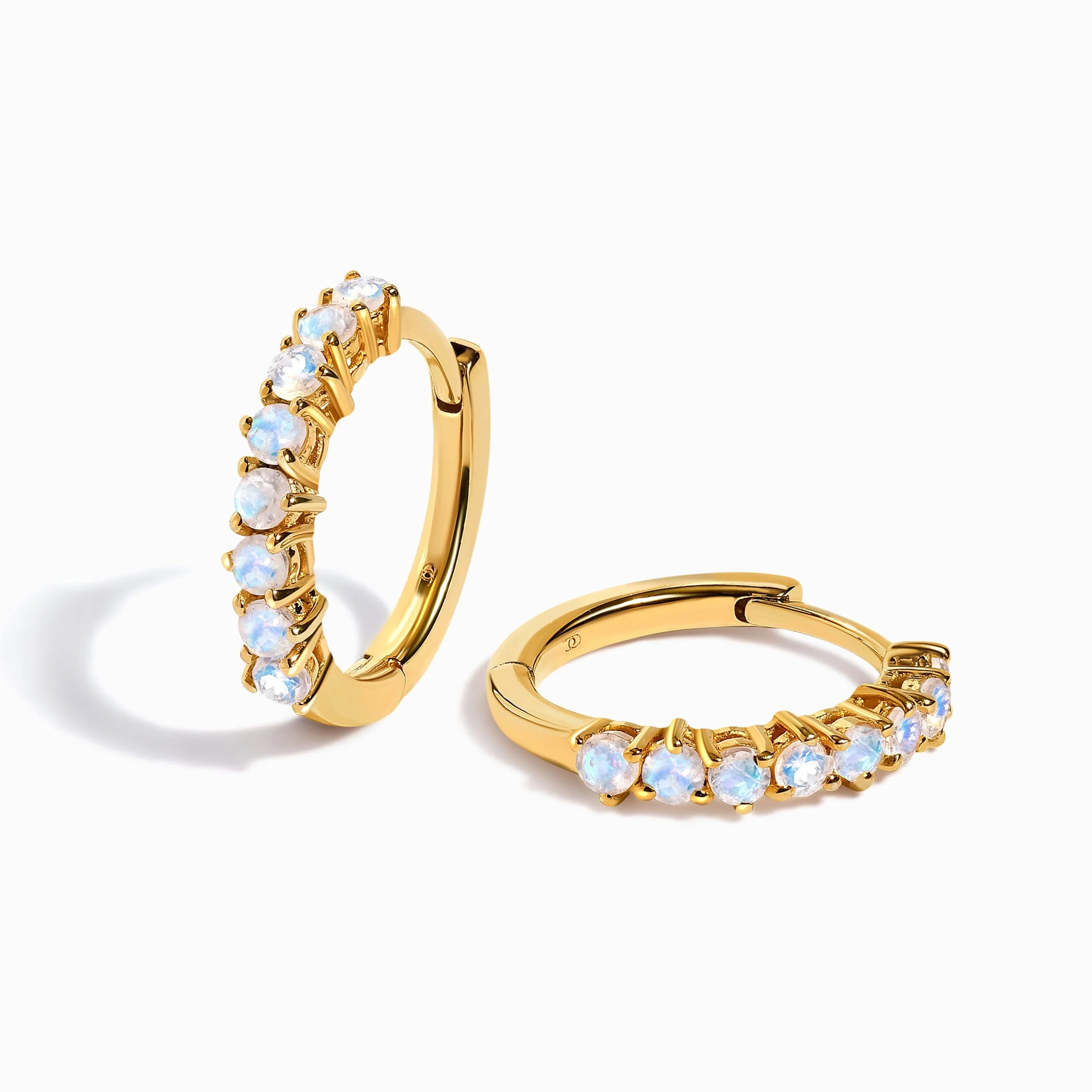 Moonstone Earrings - Queen Bonny Hoops - Image 7