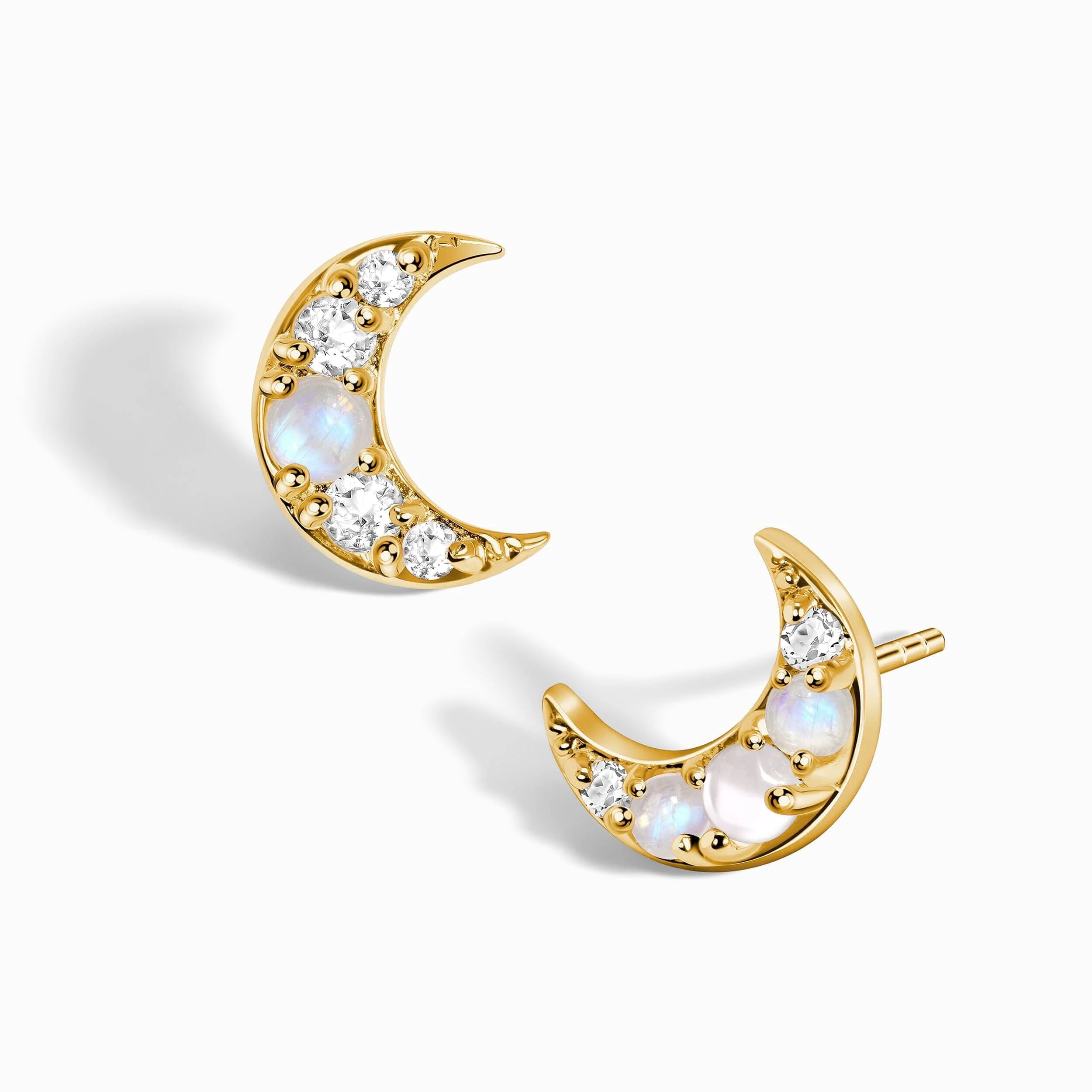 Moonstone Earrings - Twilight Studs - Image 5