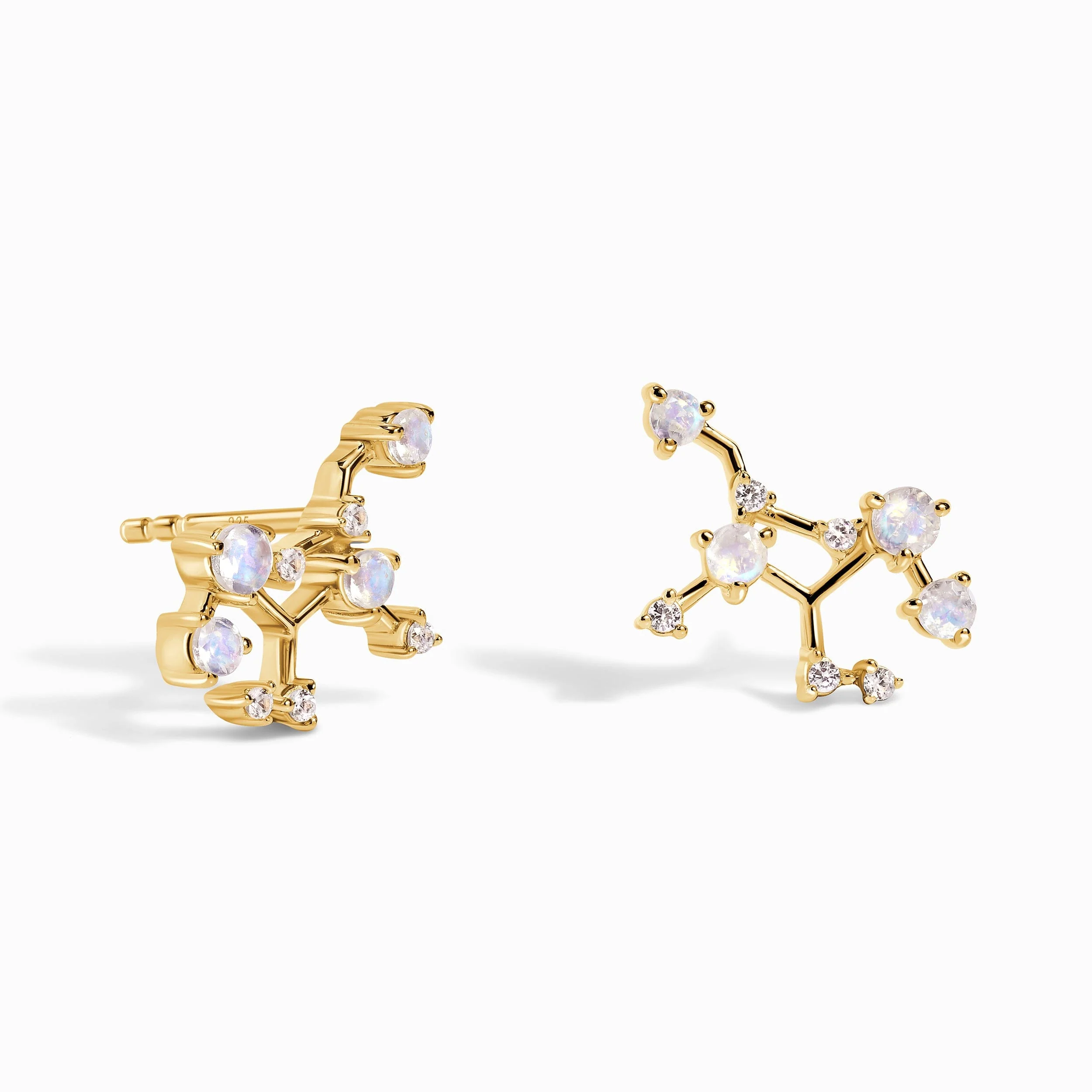 Moonstone Earrings - Virgo Zodiac Constellation - Image 5