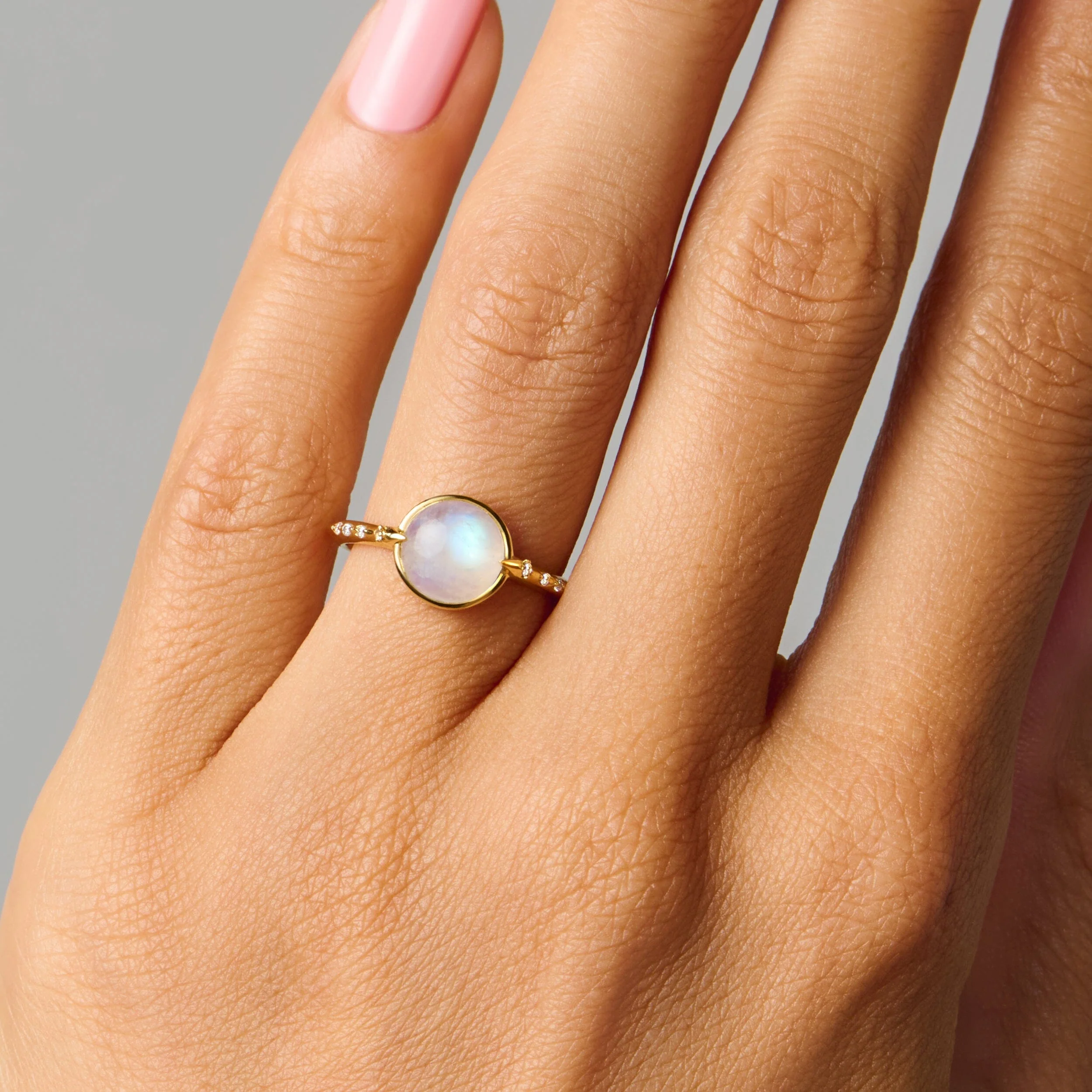 Moonstone Energy Ring - Intuition Engraved - Image 6