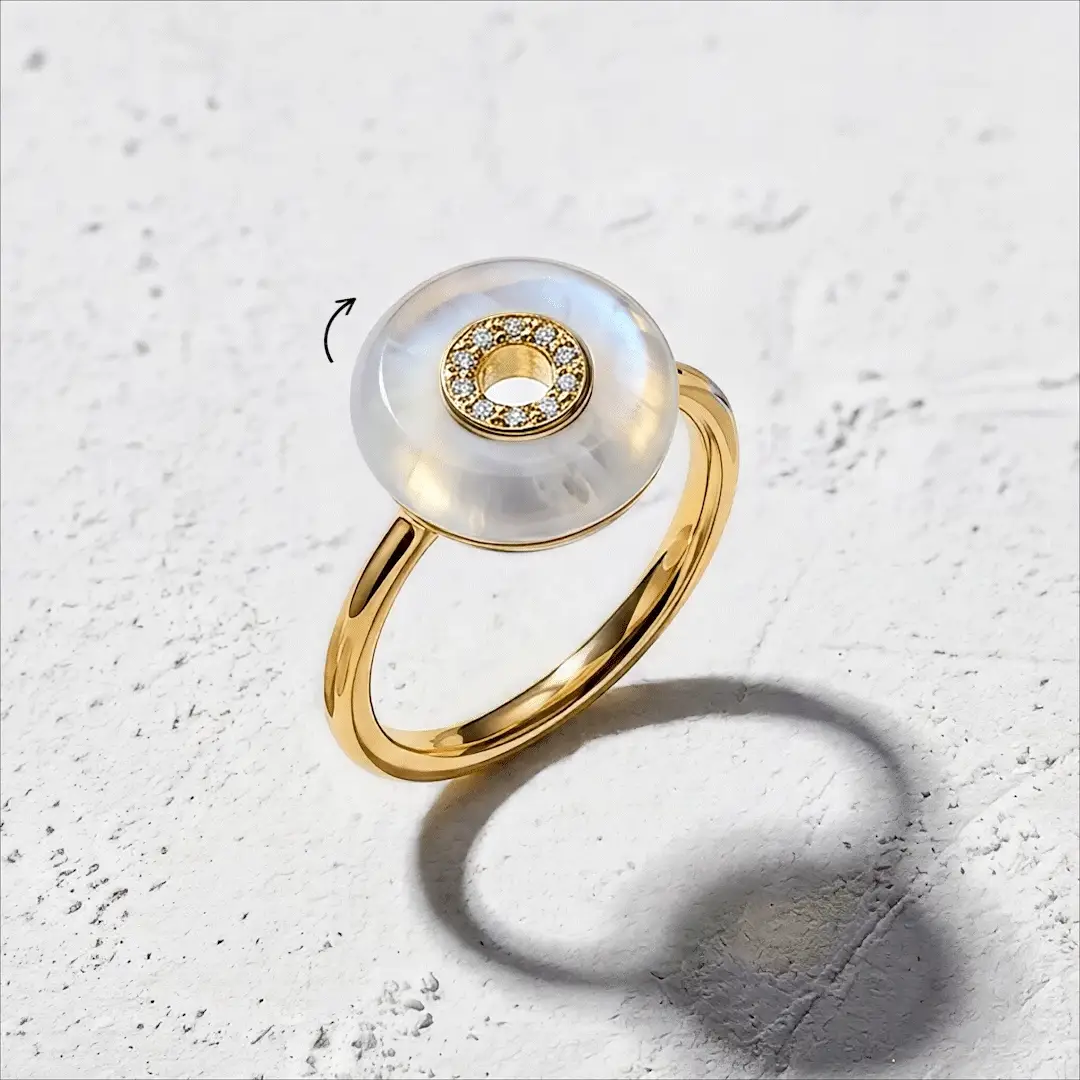 Moonstone Fidget Ring - Liora - Image 24