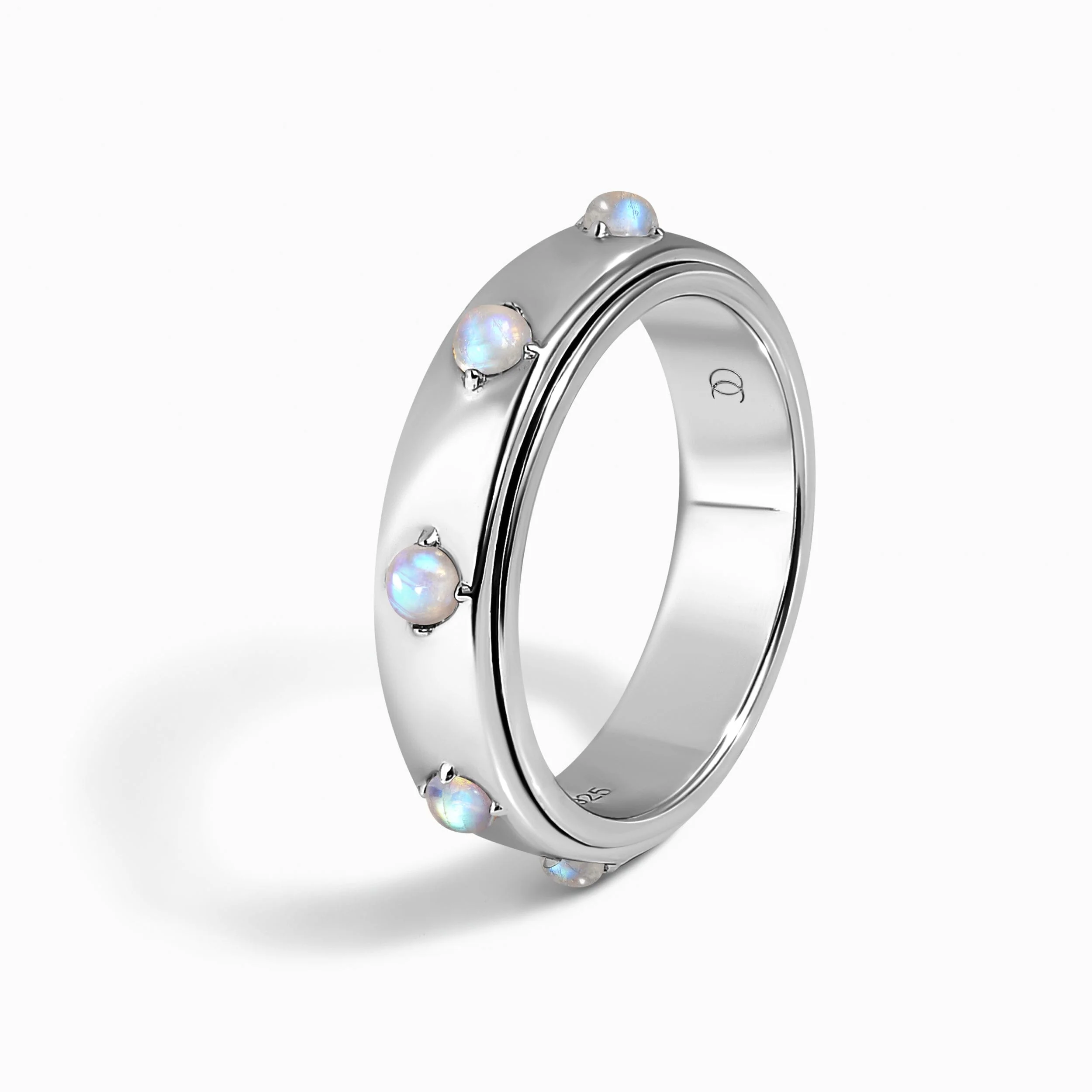 Moonstone Fidget Ring - Rooted Rotation - Image 10