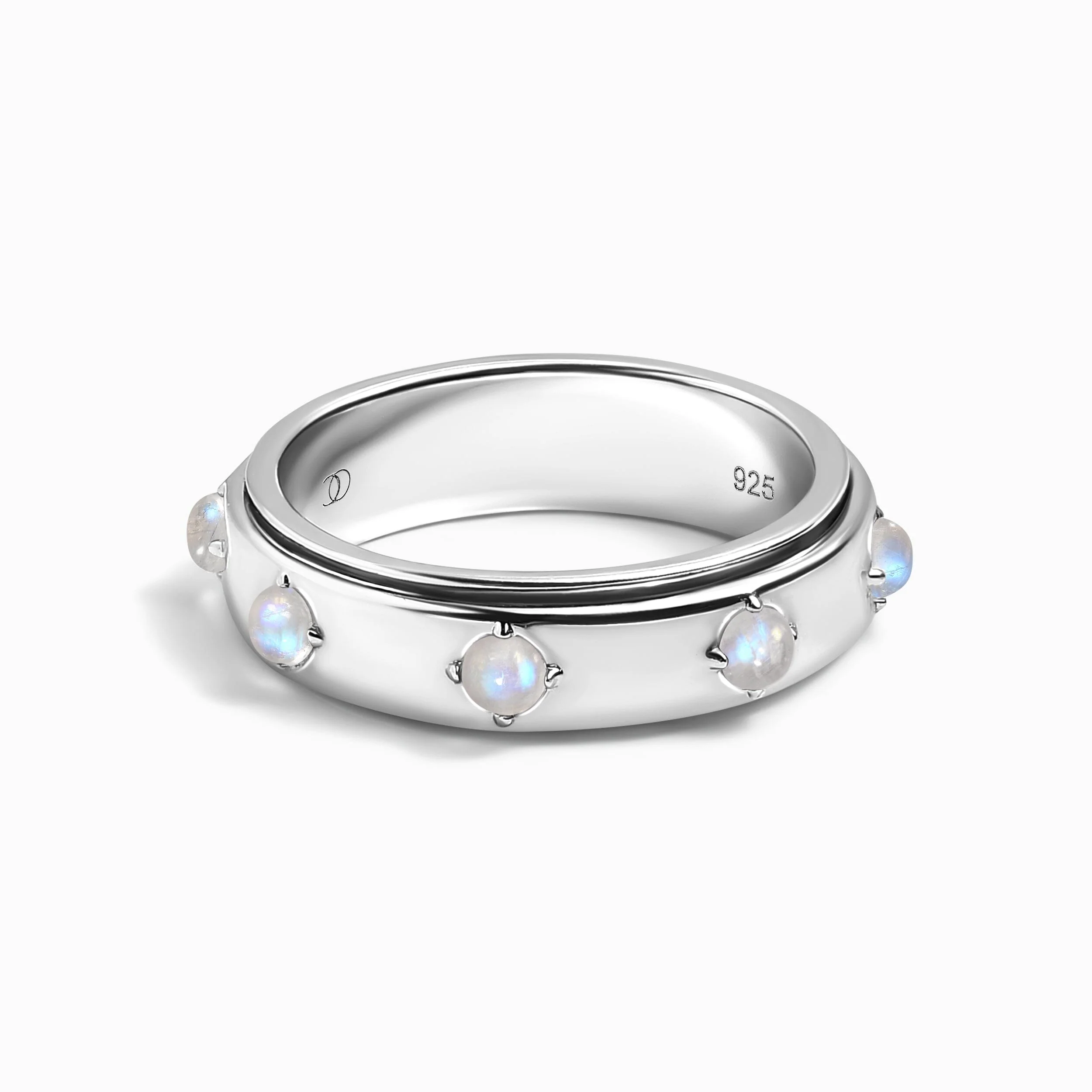 Moonstone Fidget Ring - Rooted Rotation - Image 19