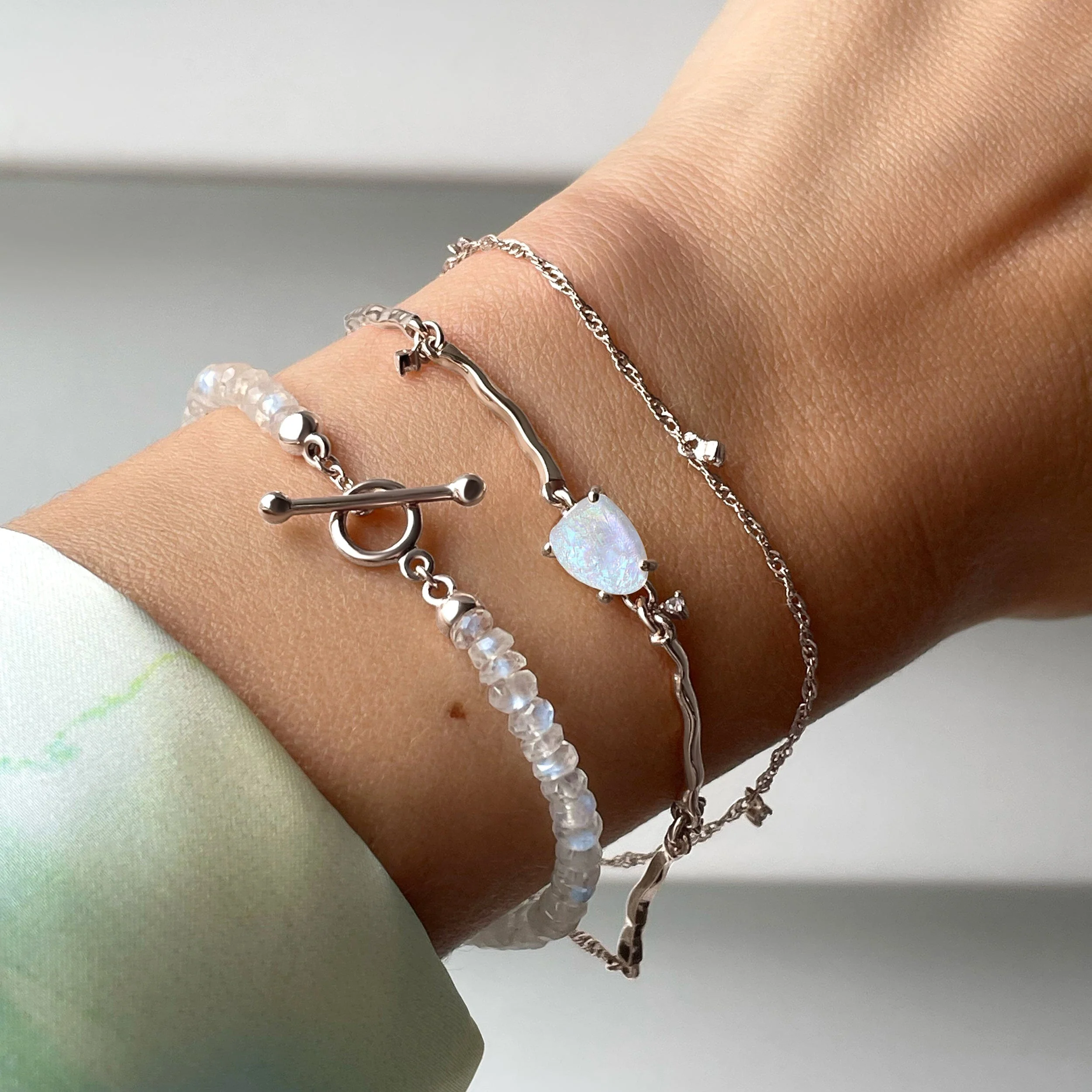 Moonstone Bracelet Stack - Energy Flow - Image 15