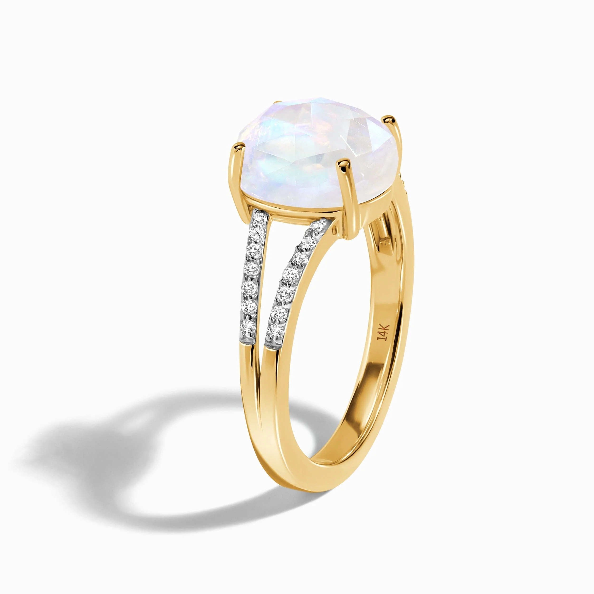Moonstone Lab Diamond Ring - Princess - Image 10