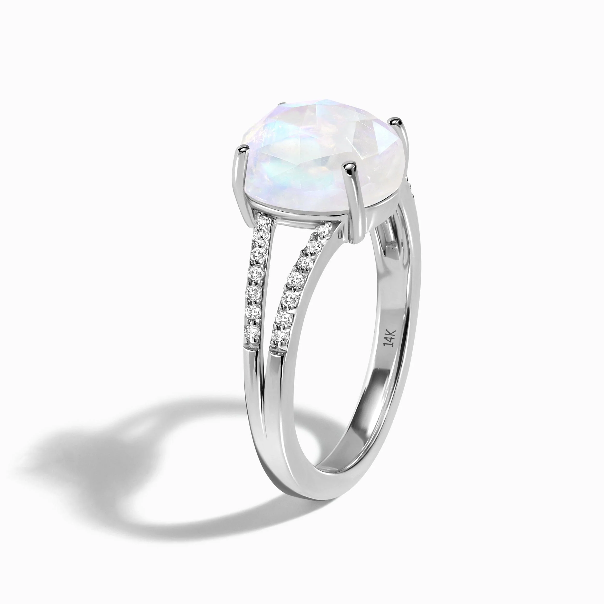 Moonstone Lab Diamond Ring - Princess - Image 11
