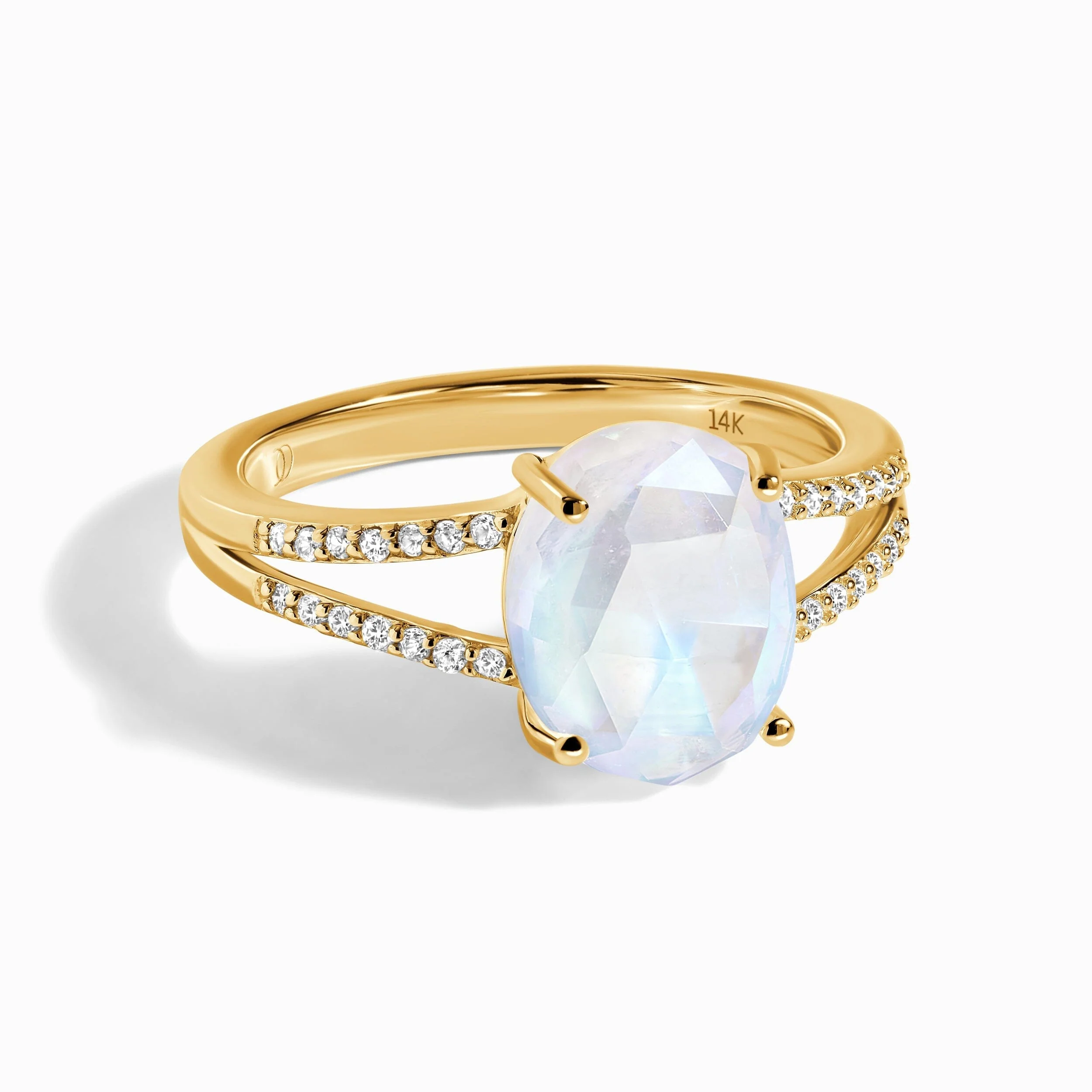 Moonstone Lab Diamond Ring - Princess - Image 5