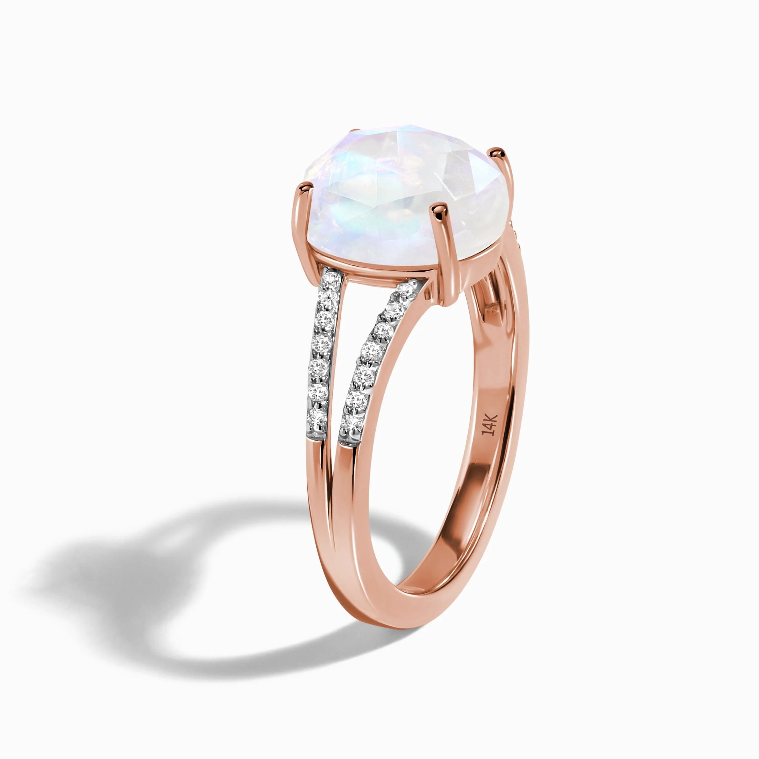 Moonstone Lab Diamond Ring - Princess - Image 9