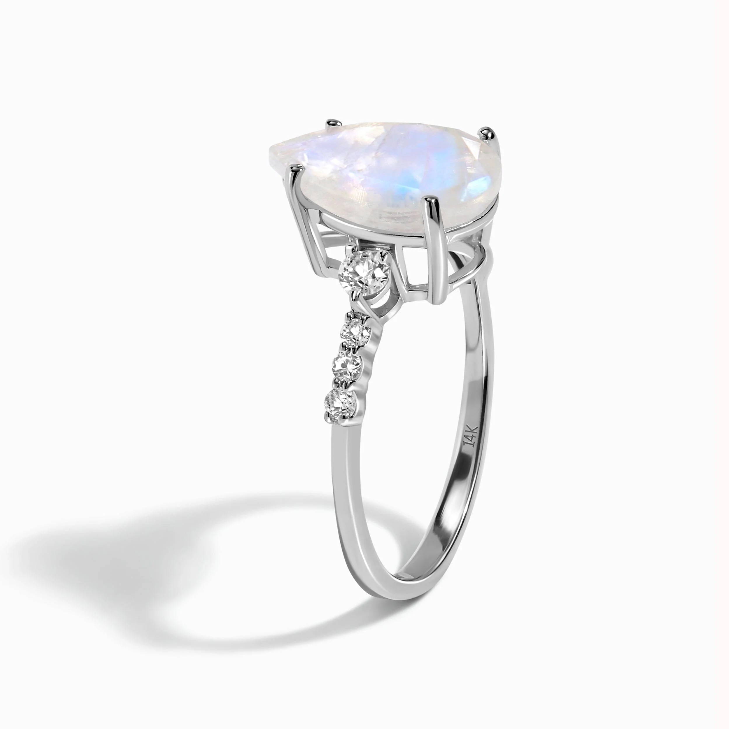 Moonstone Lab Diamond Ring - Queen Of Lustre - Image 10