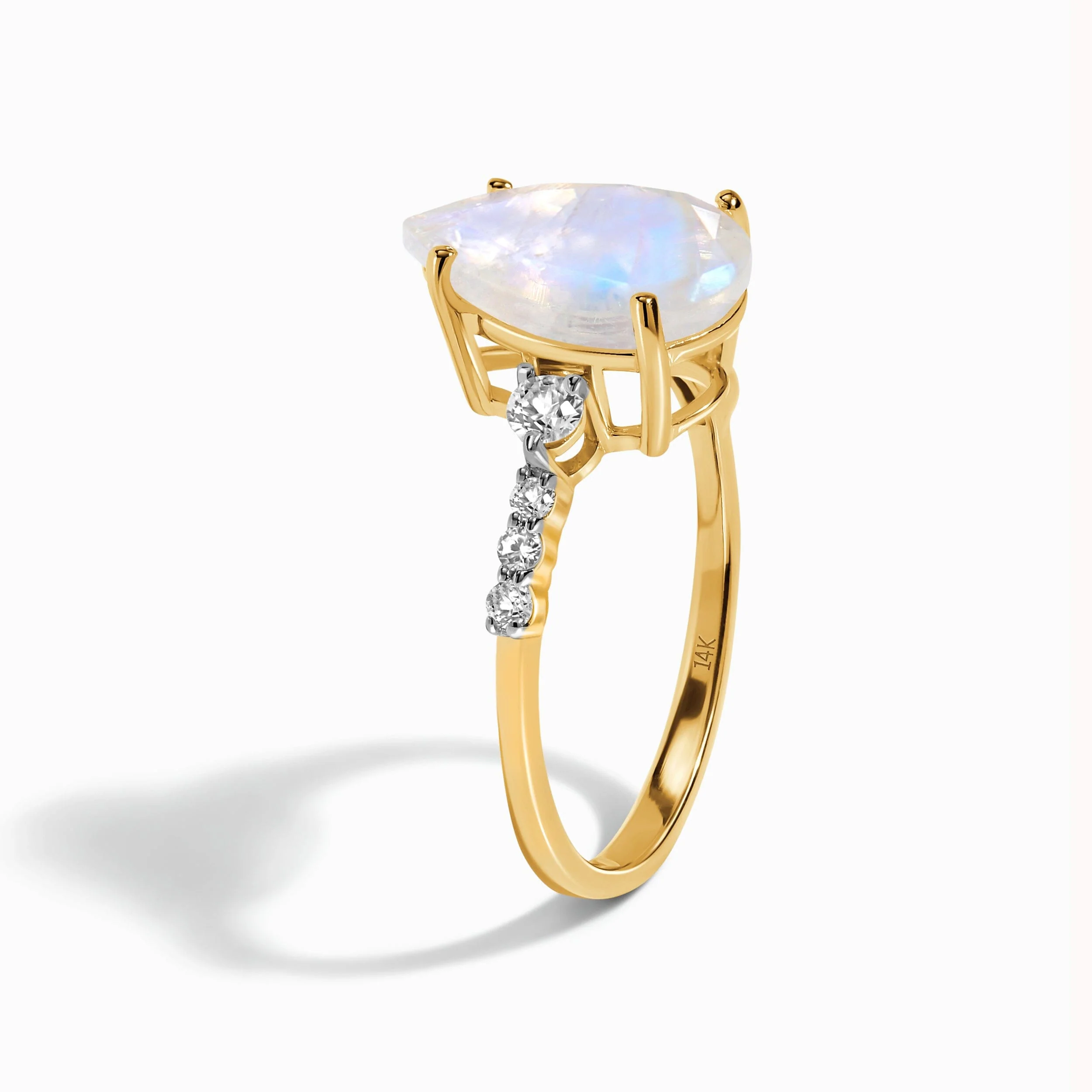 Moonstone Lab Diamond Ring - Queen Of Lustre - Image 22
