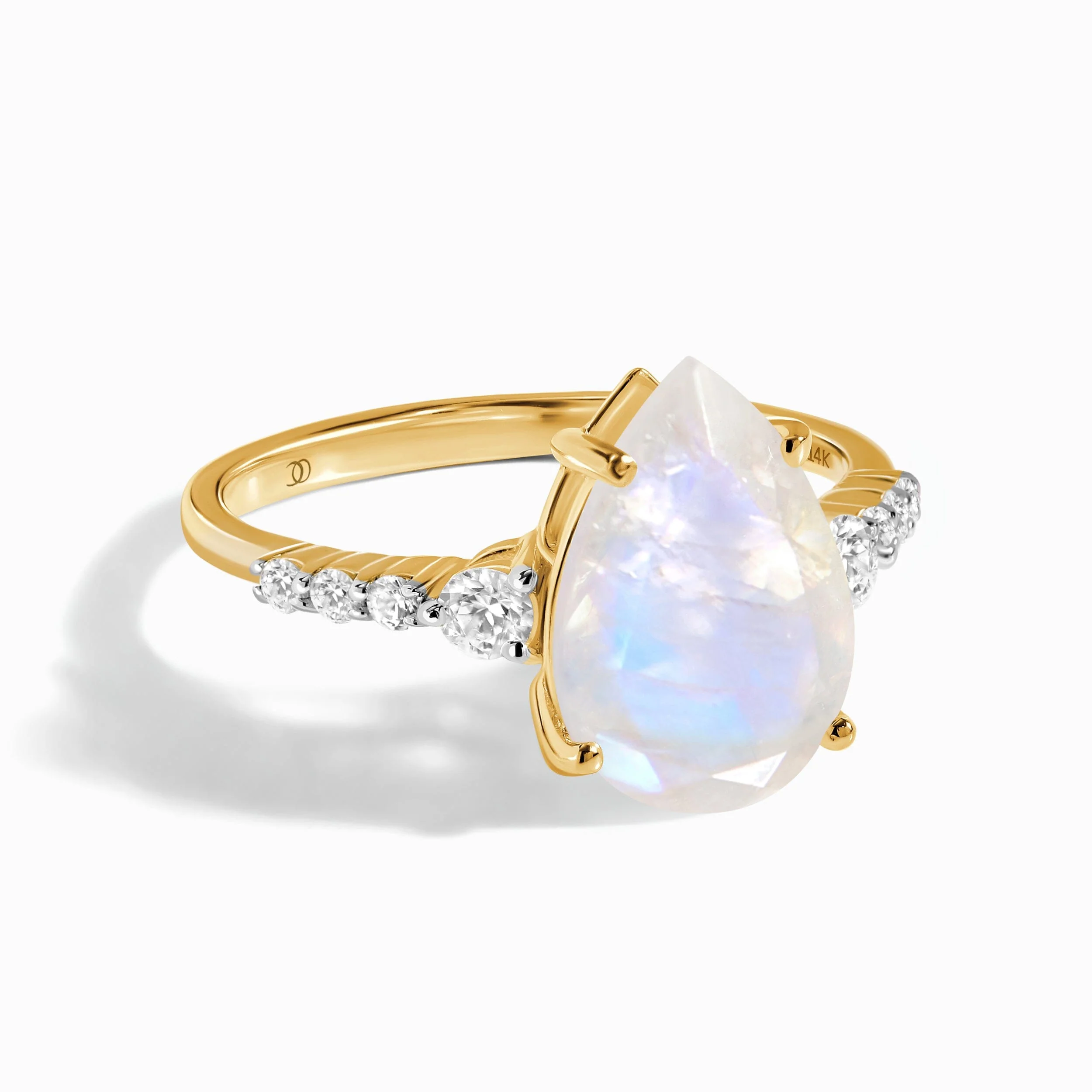 Moonstone Lab Diamond Ring - Queen Of Lustre - Image 5