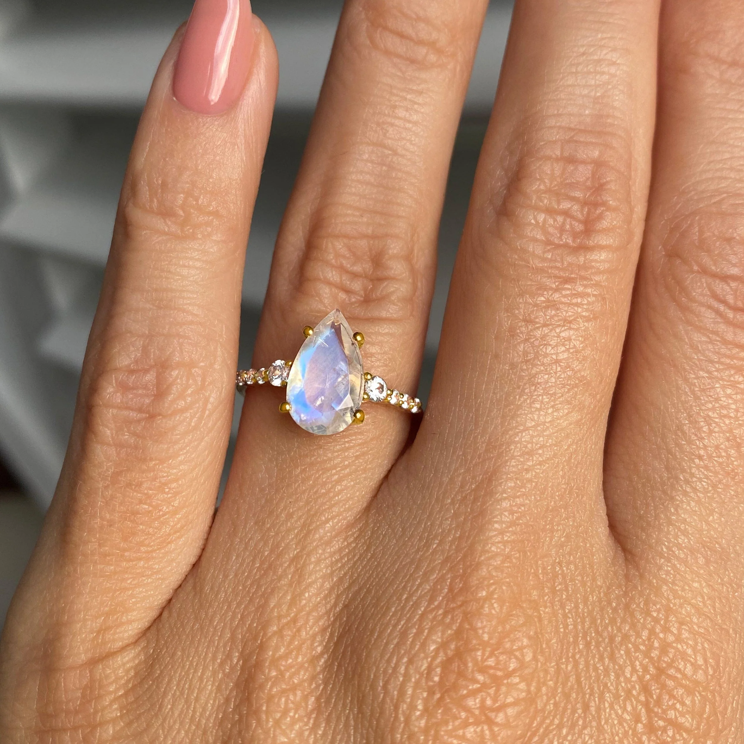 Moonstone Diamond Ring - Queen Of Lustre - Image 6