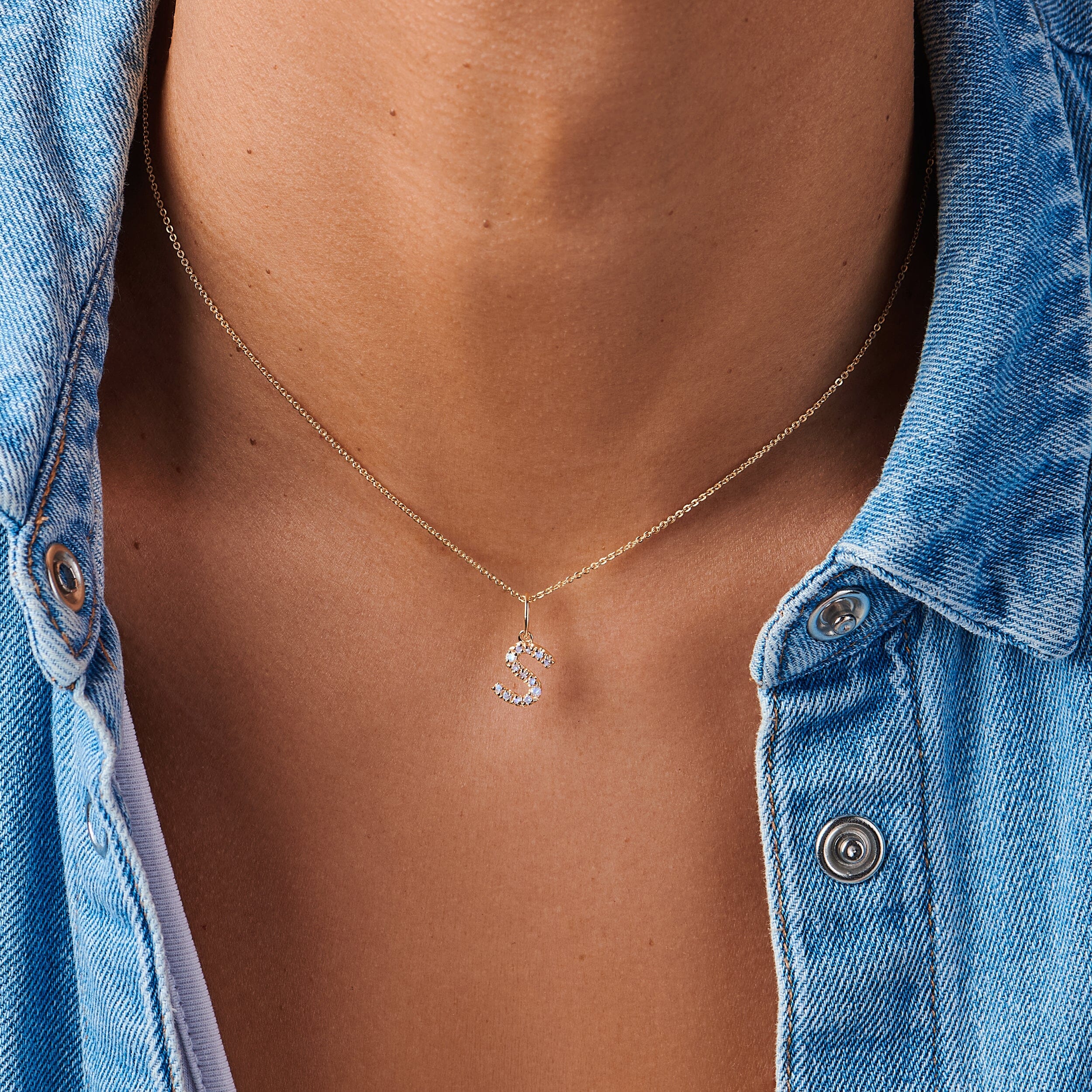 Moonstone Necklace - Alphabet - Image 38