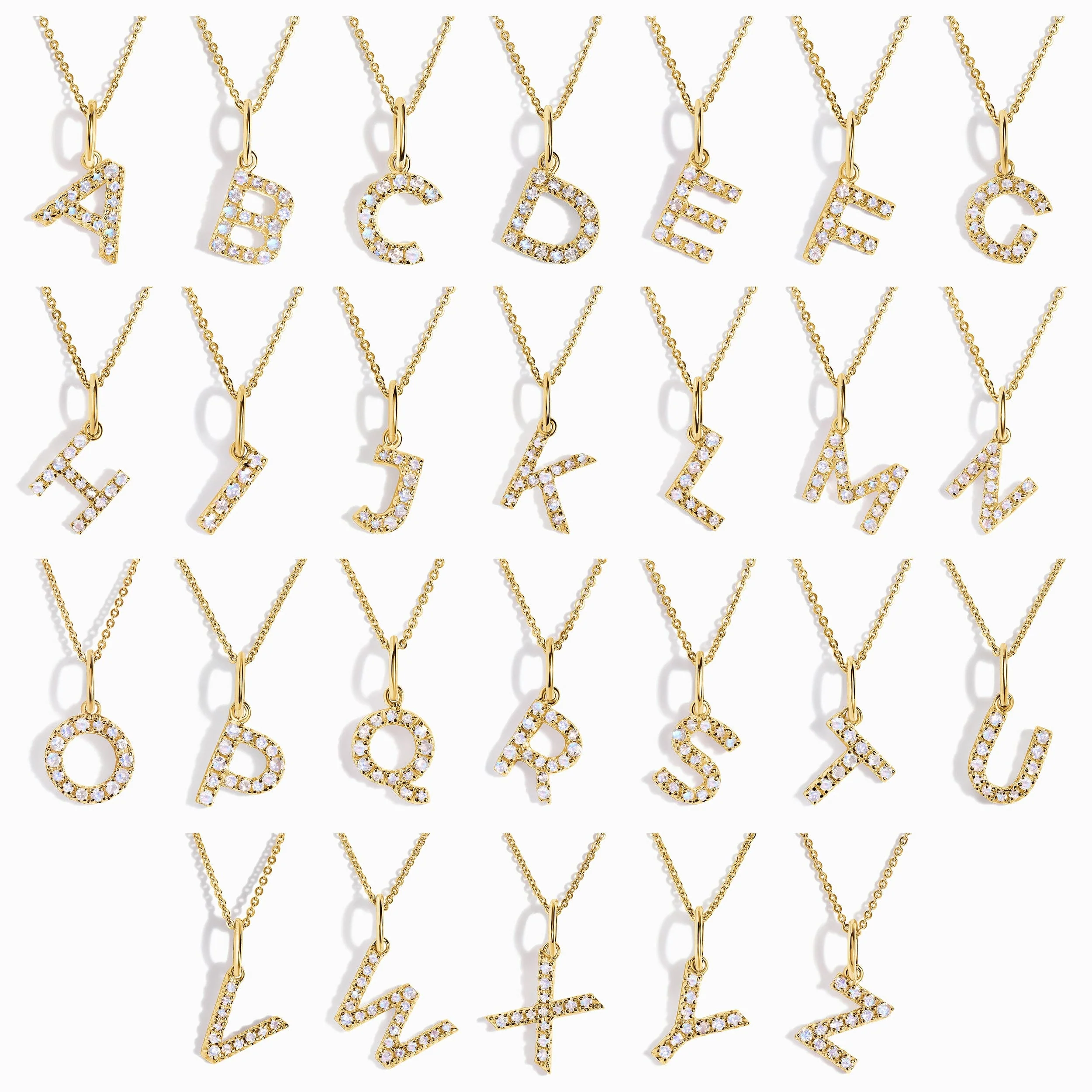 Moonstone Necklace - Alphabet - Image 61