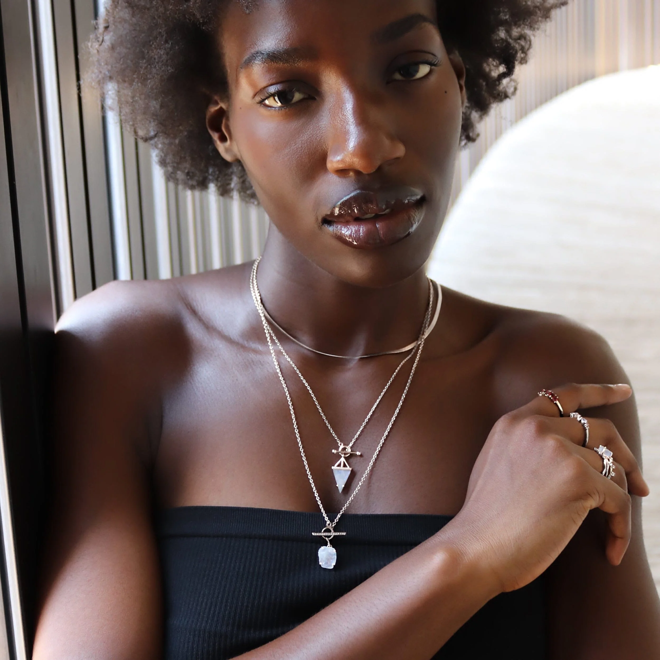Raw Crystal Necklace - T-Lock - Image 8