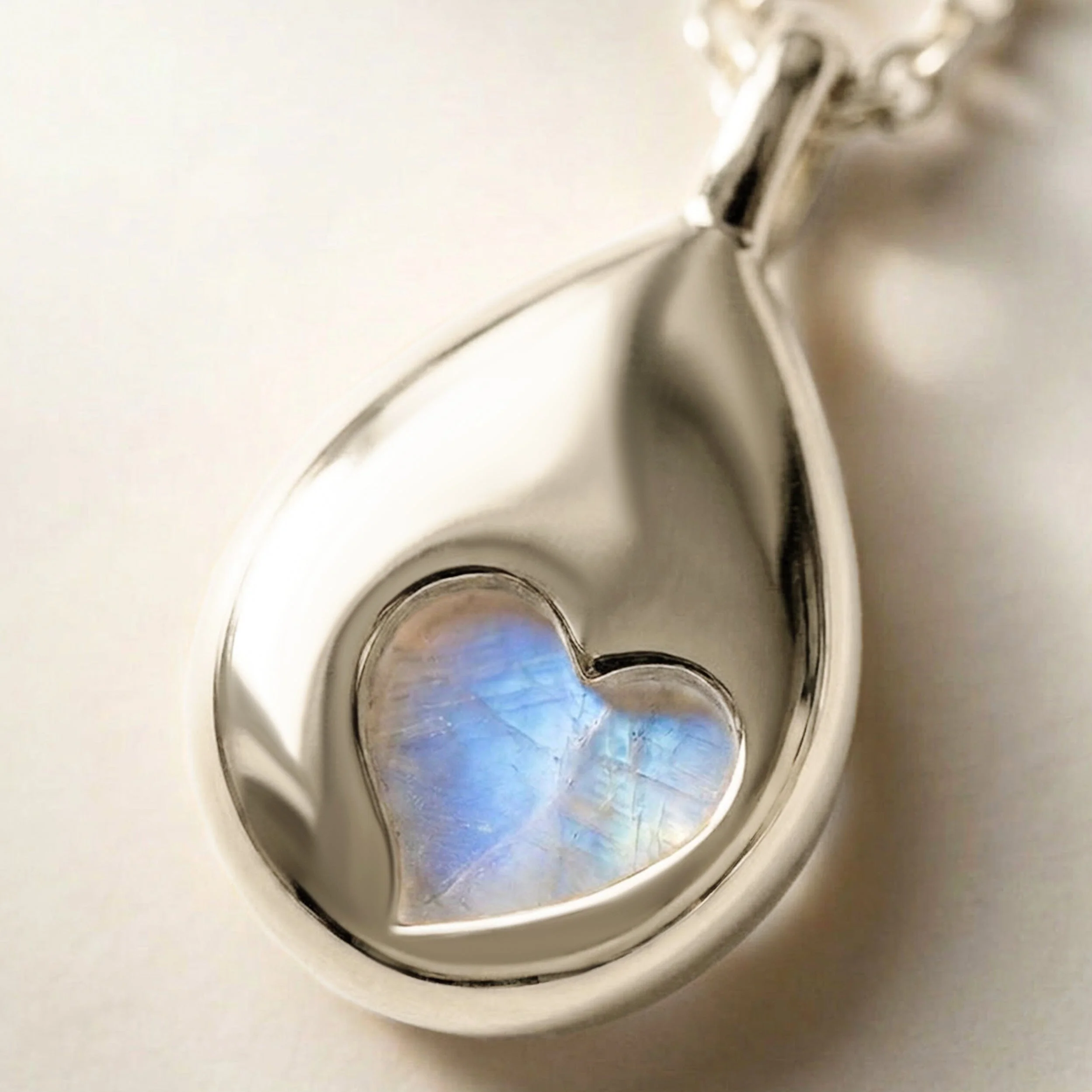 Moonstone Necklace - Hidden Heart - Image 11