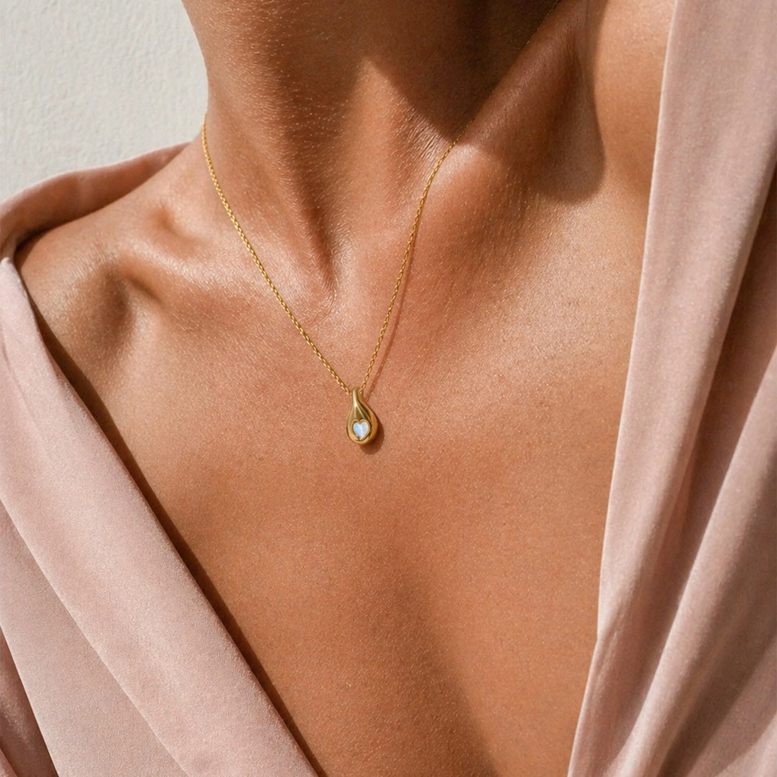 Moonstone Necklace - Hidden Heart - Image 6