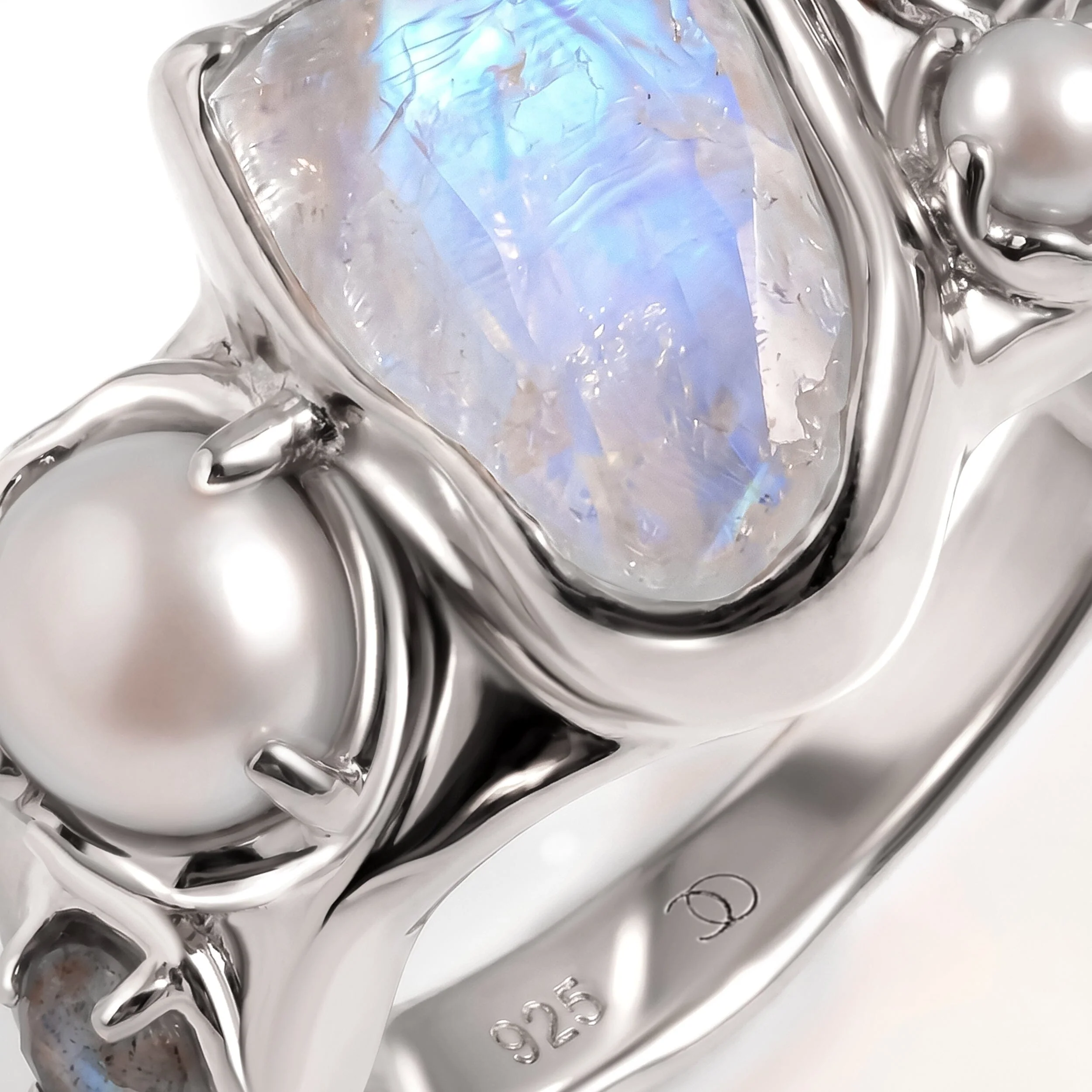 Moonstone Pearl Ring - Mist Heirloom - Image 20