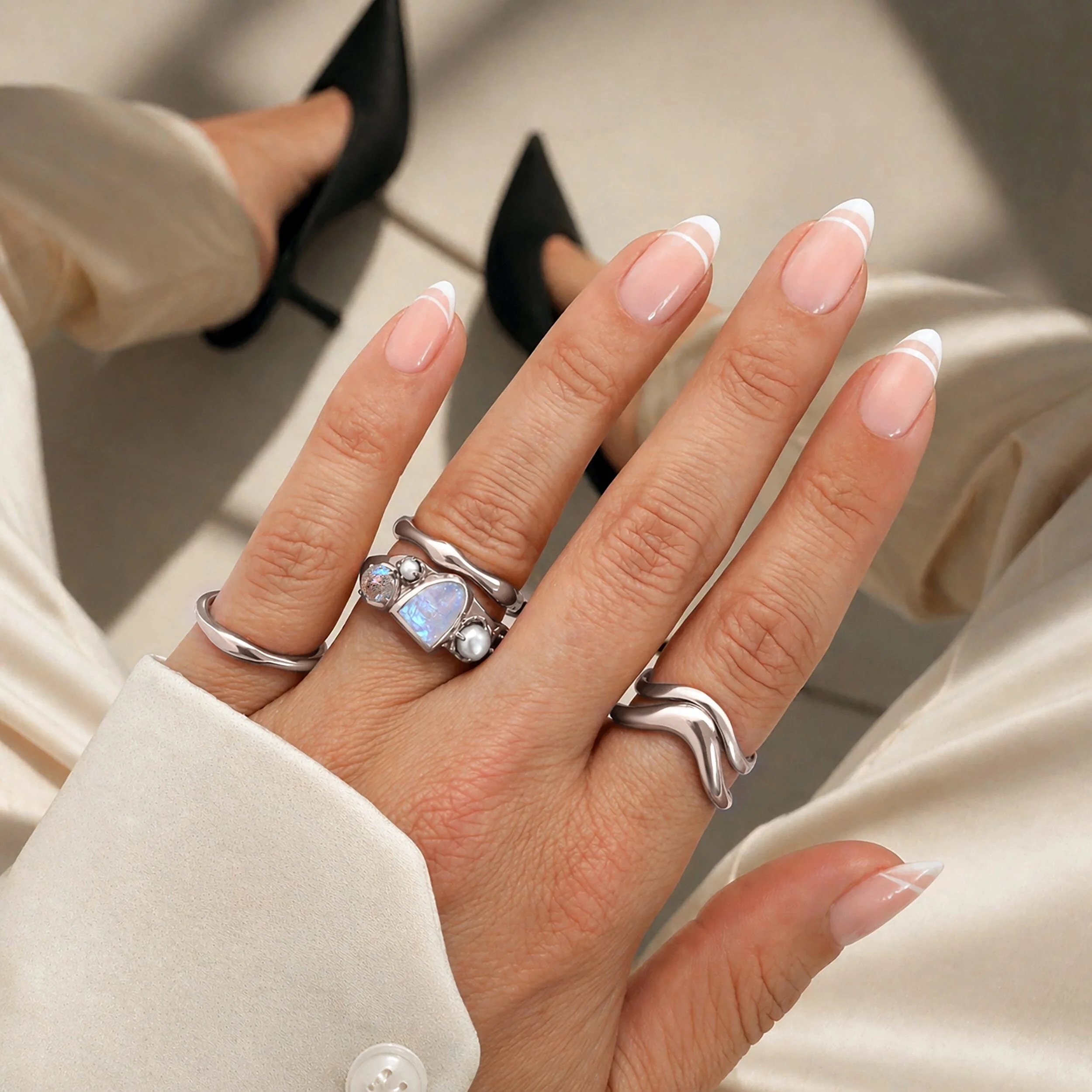Moonstone Pearl Ring - Mist Heirloom - Image 26