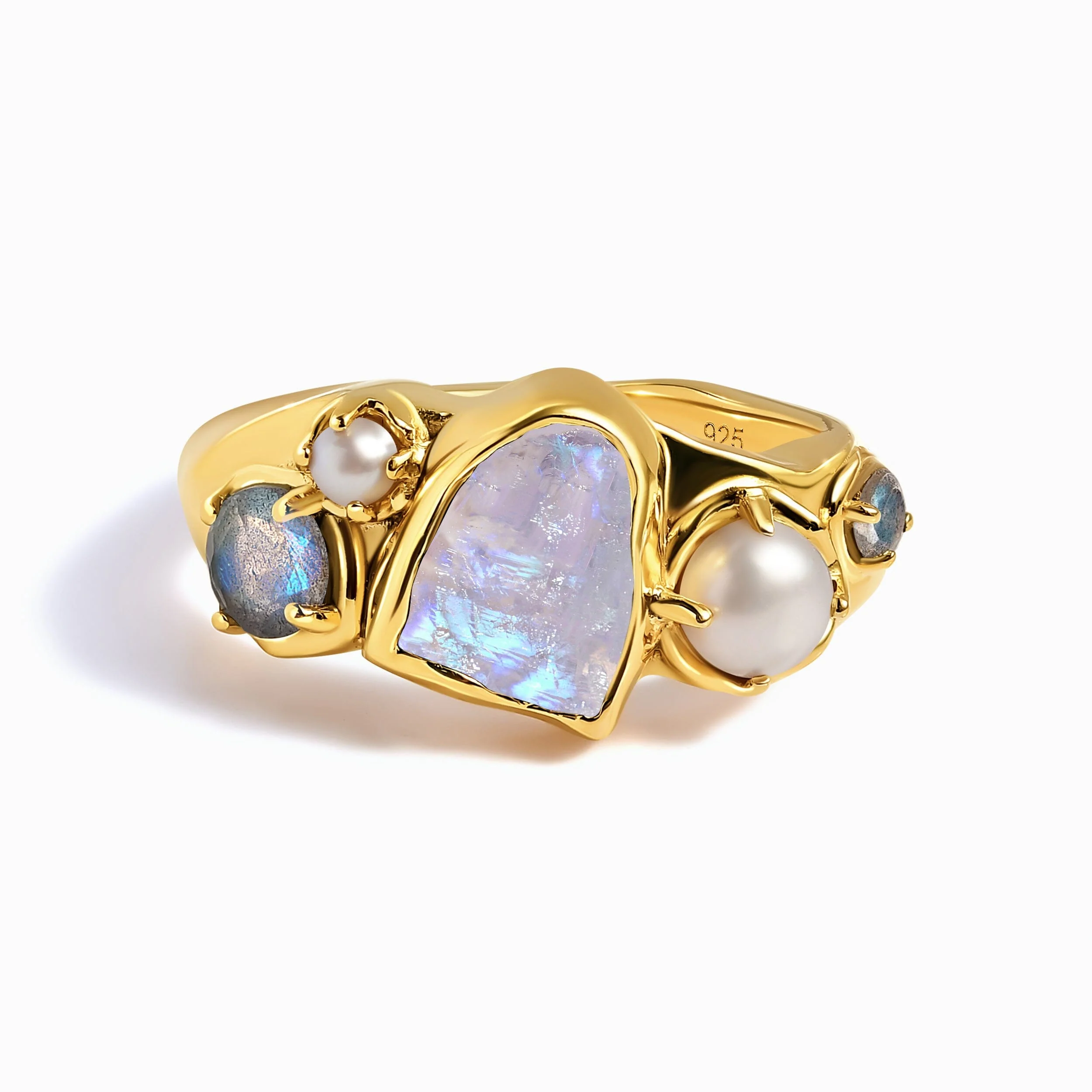 Moonstone Pearl Ring - Mist Heirloom - Image 7