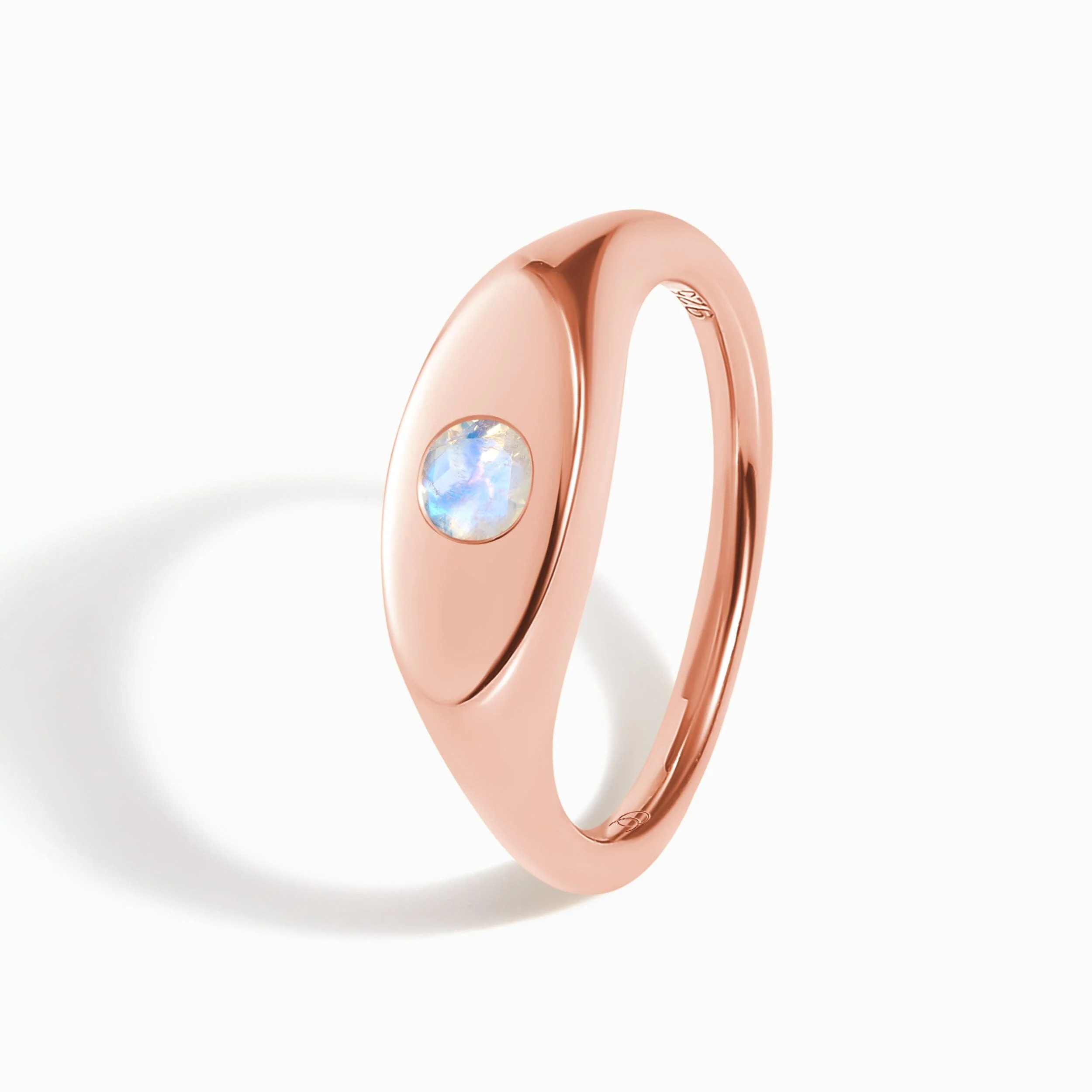 Moonstone Pinky Ring - Signet Lune - Image 13
