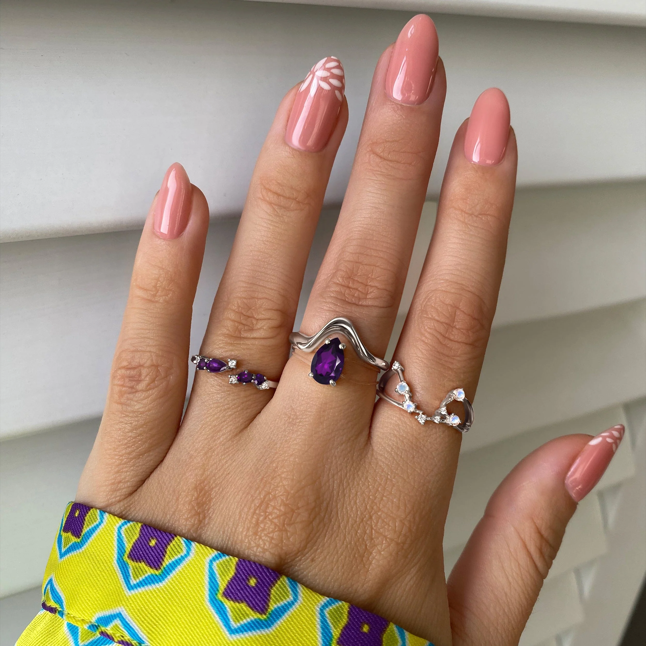 Moonstone Ring - Aquarius Zodiac Constellation - Image 3