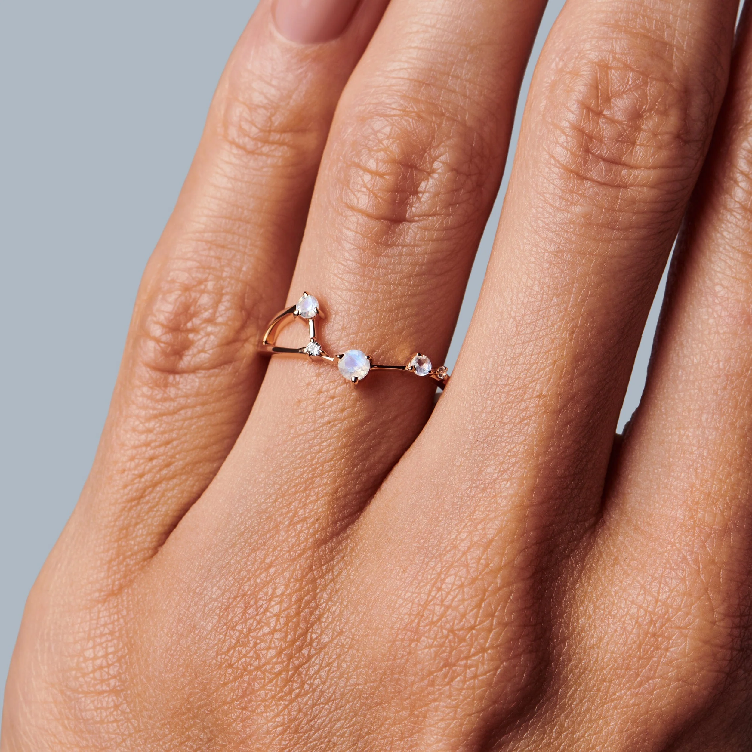 Moonstone Ring - Aries Zodiac Constellation - Image 4