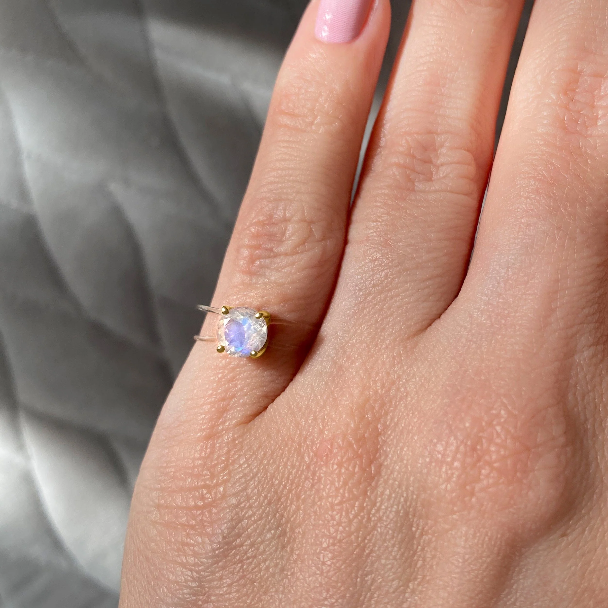 Moonstone Ring - Floating Gem - Image 10