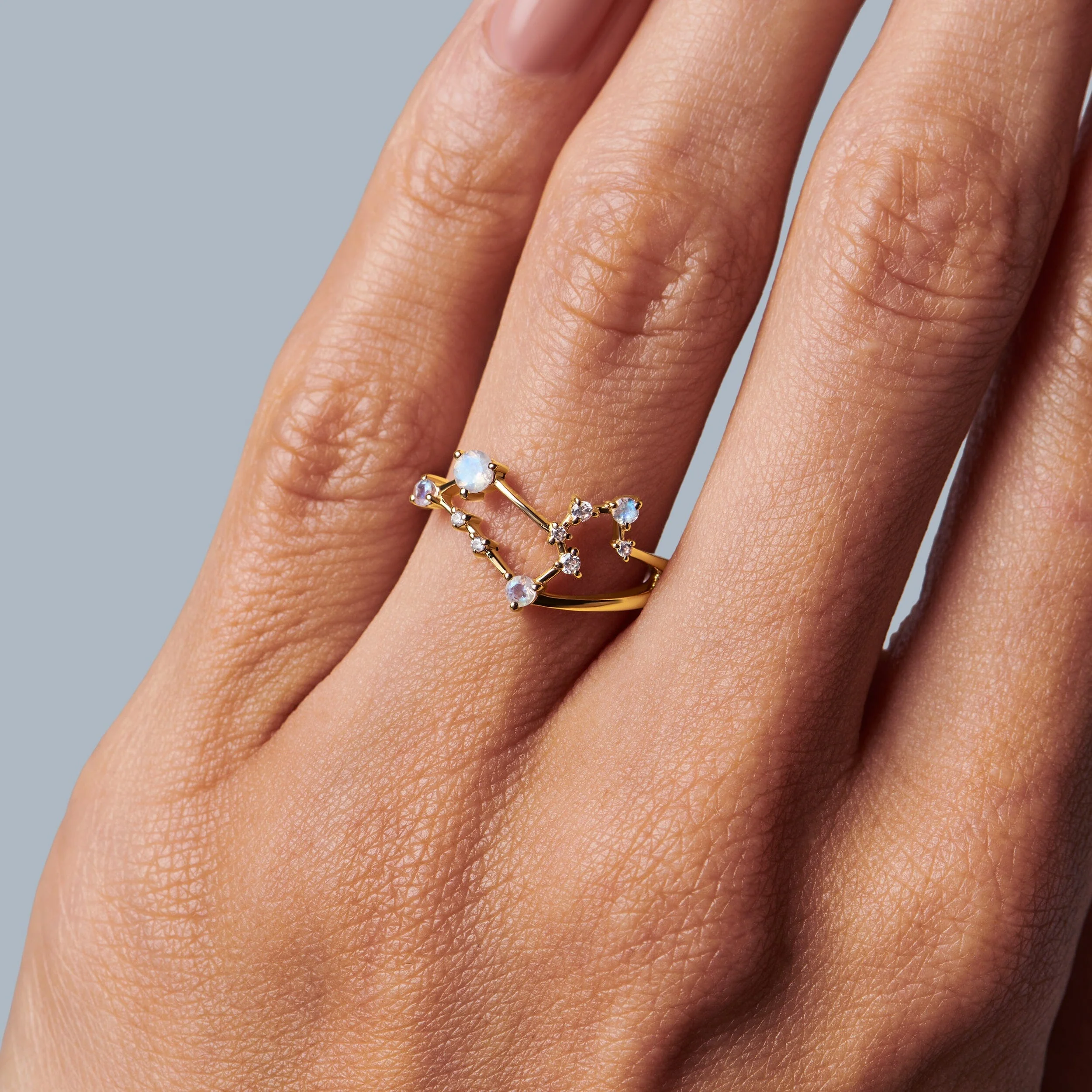 Moonstone Ring - Leo Zodiac Constellation - Image 8