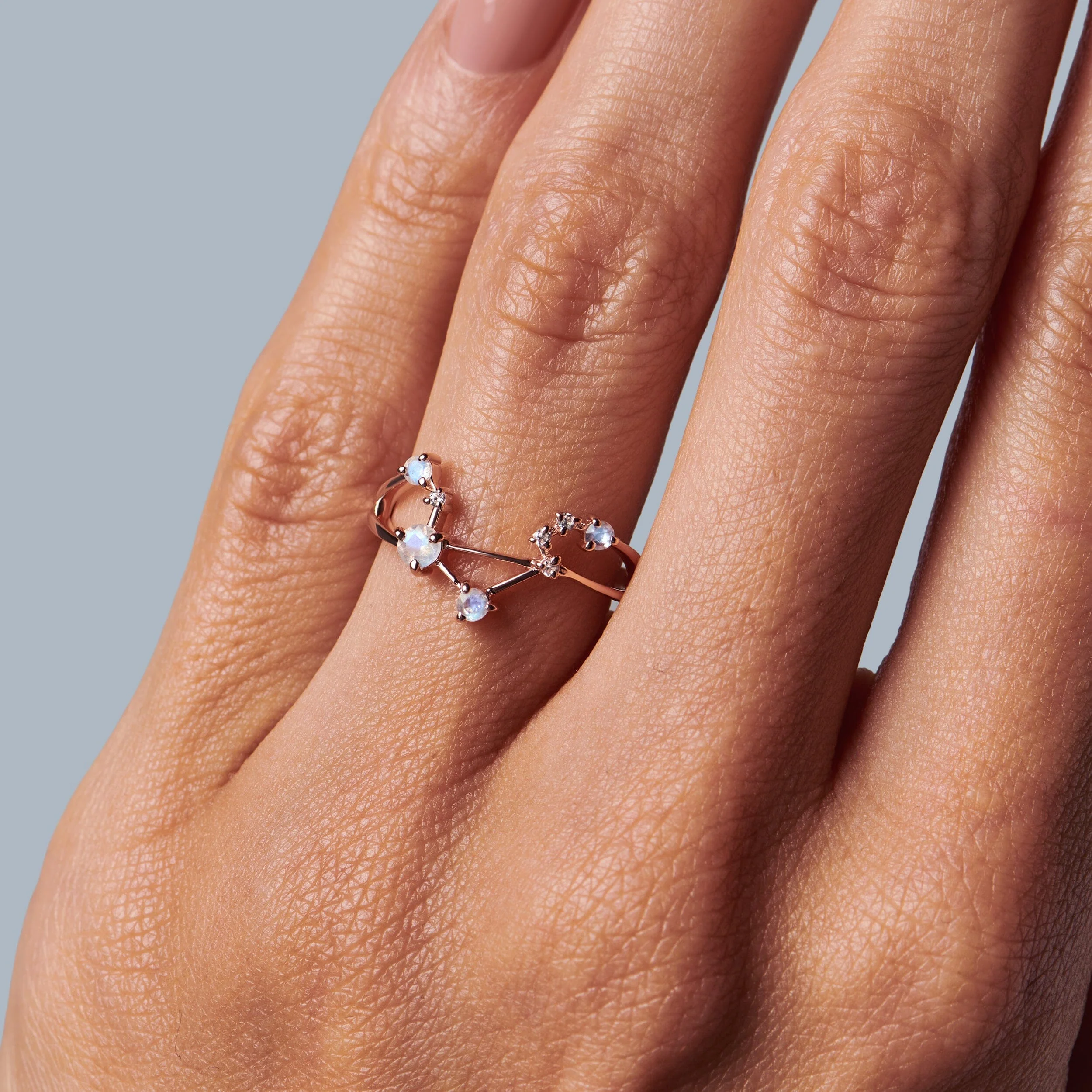Moonstone Ring - Libra Zodiac Constellation - Image 4
