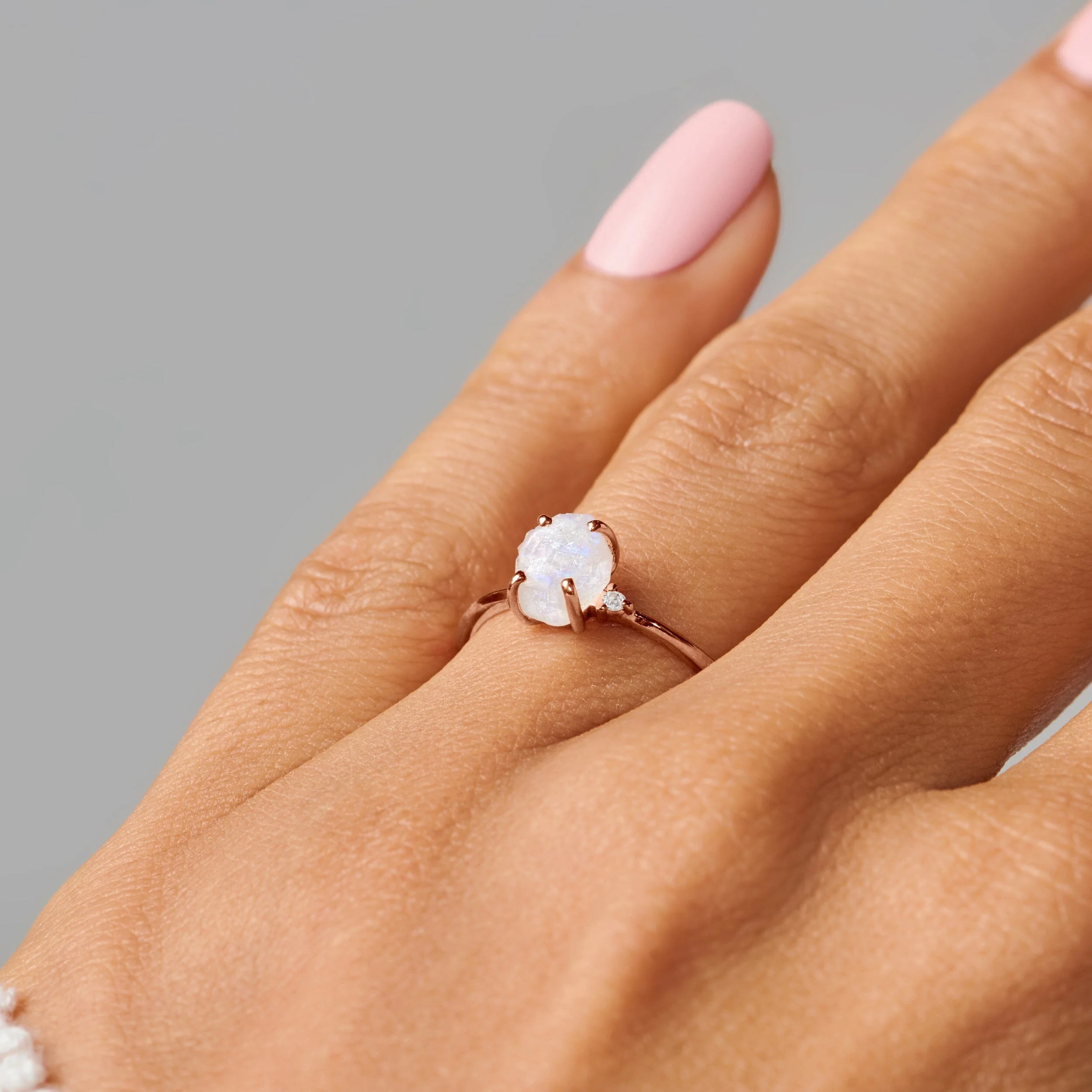 Moonstone Ring - Petite Raw Allure - Image 16