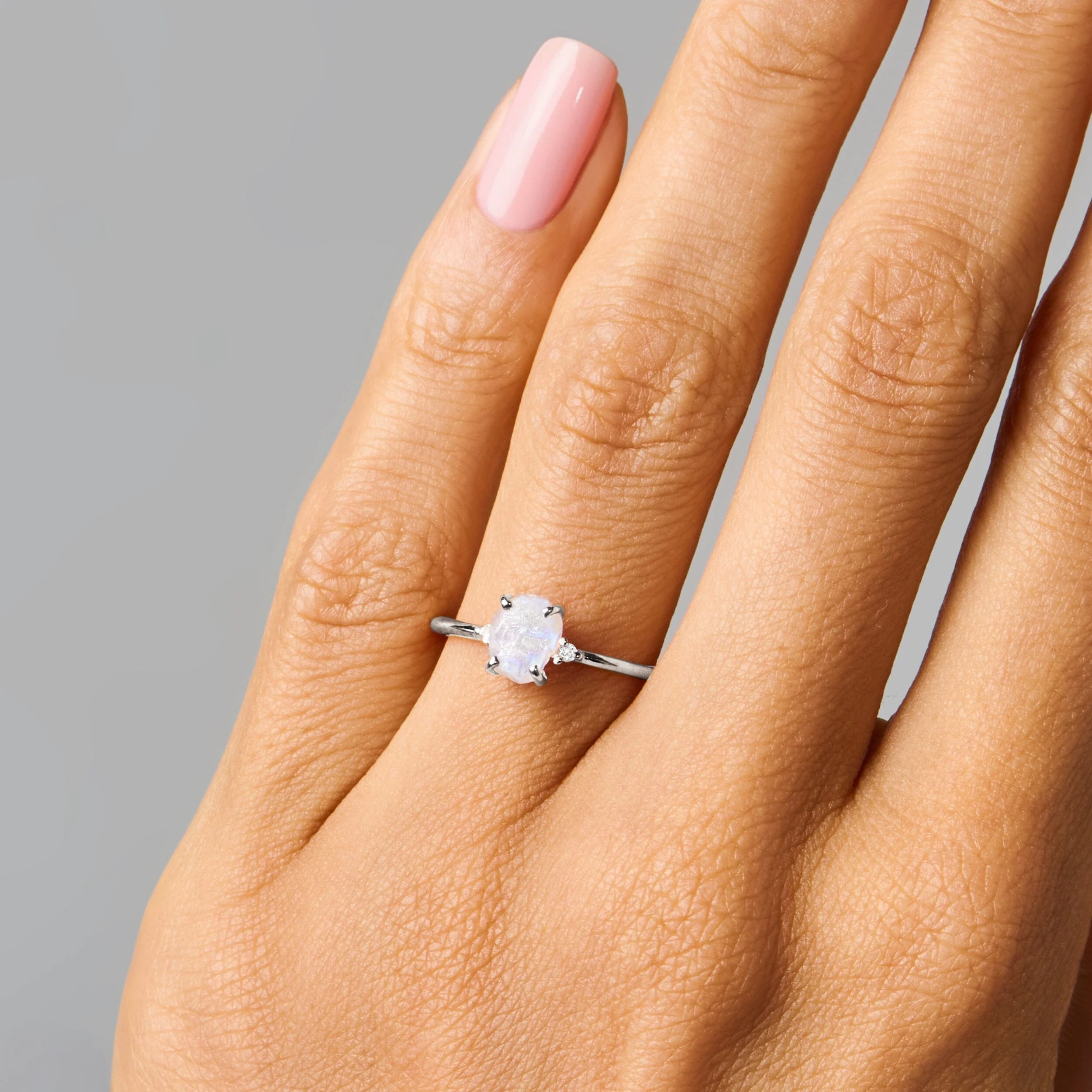 Moonstone Ring - Petite Raw Allure - Image 2