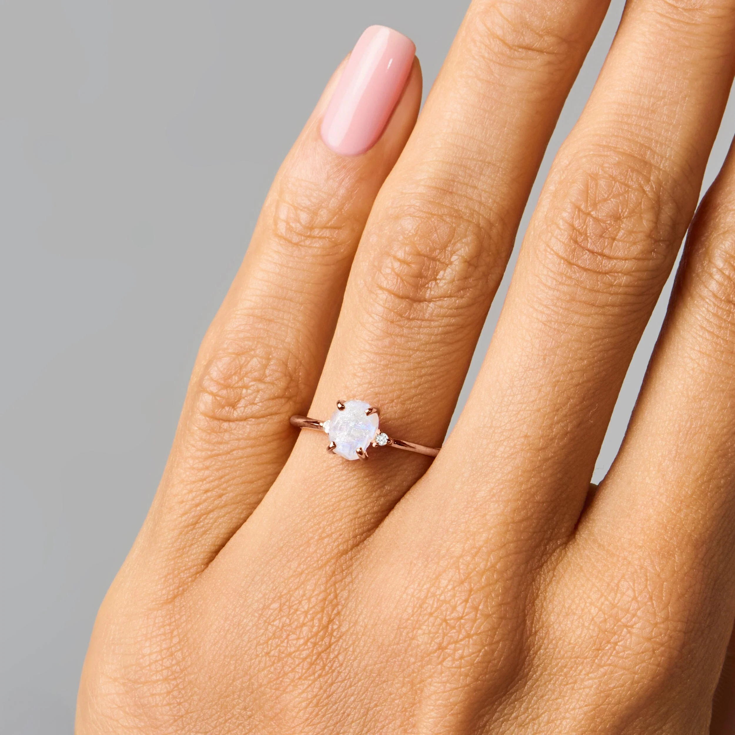 Moonstone Ring - Petite Raw Allure - Image 4