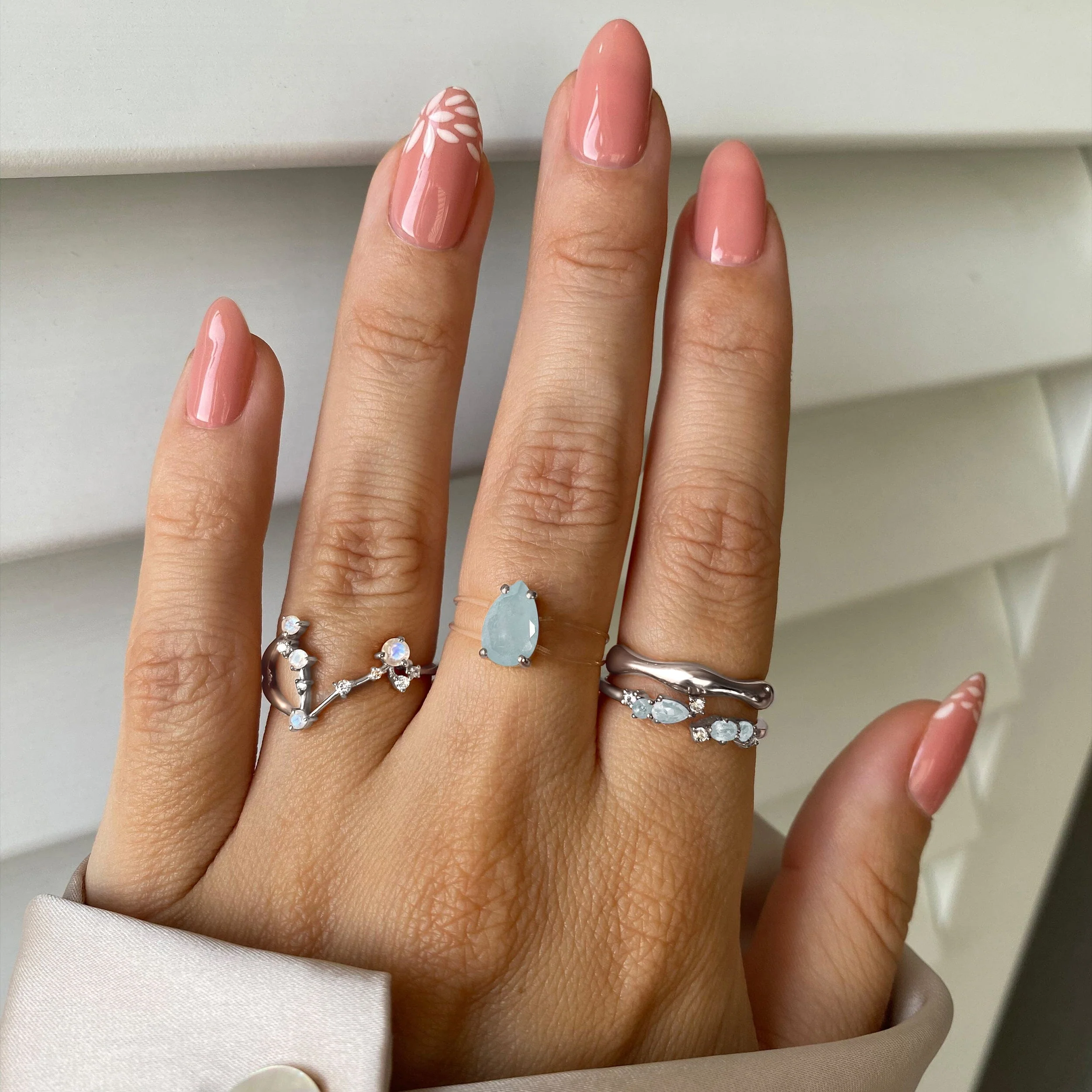 Moonstone Ring - Pisces Zodiac Constellation - Image 3
