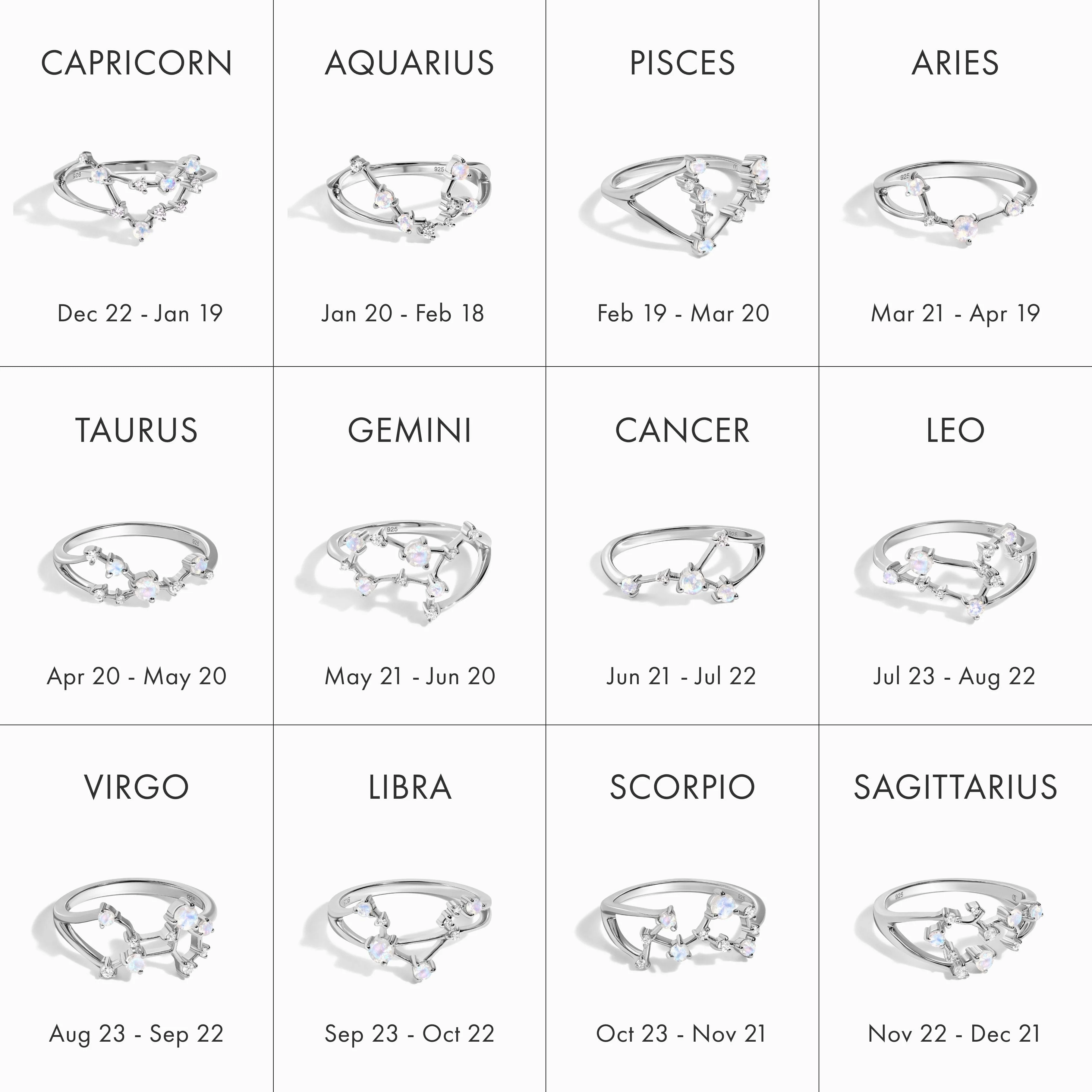Moonstone Ring - Gemini Zodiac Constellation - Image 14