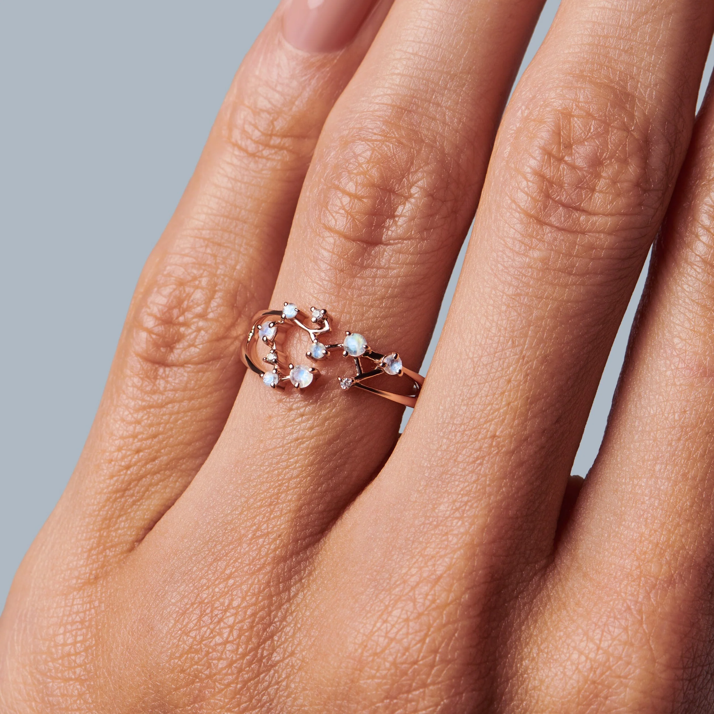 Moonstone Ring - Sagittarius Zodiac Constellation - Image 4
