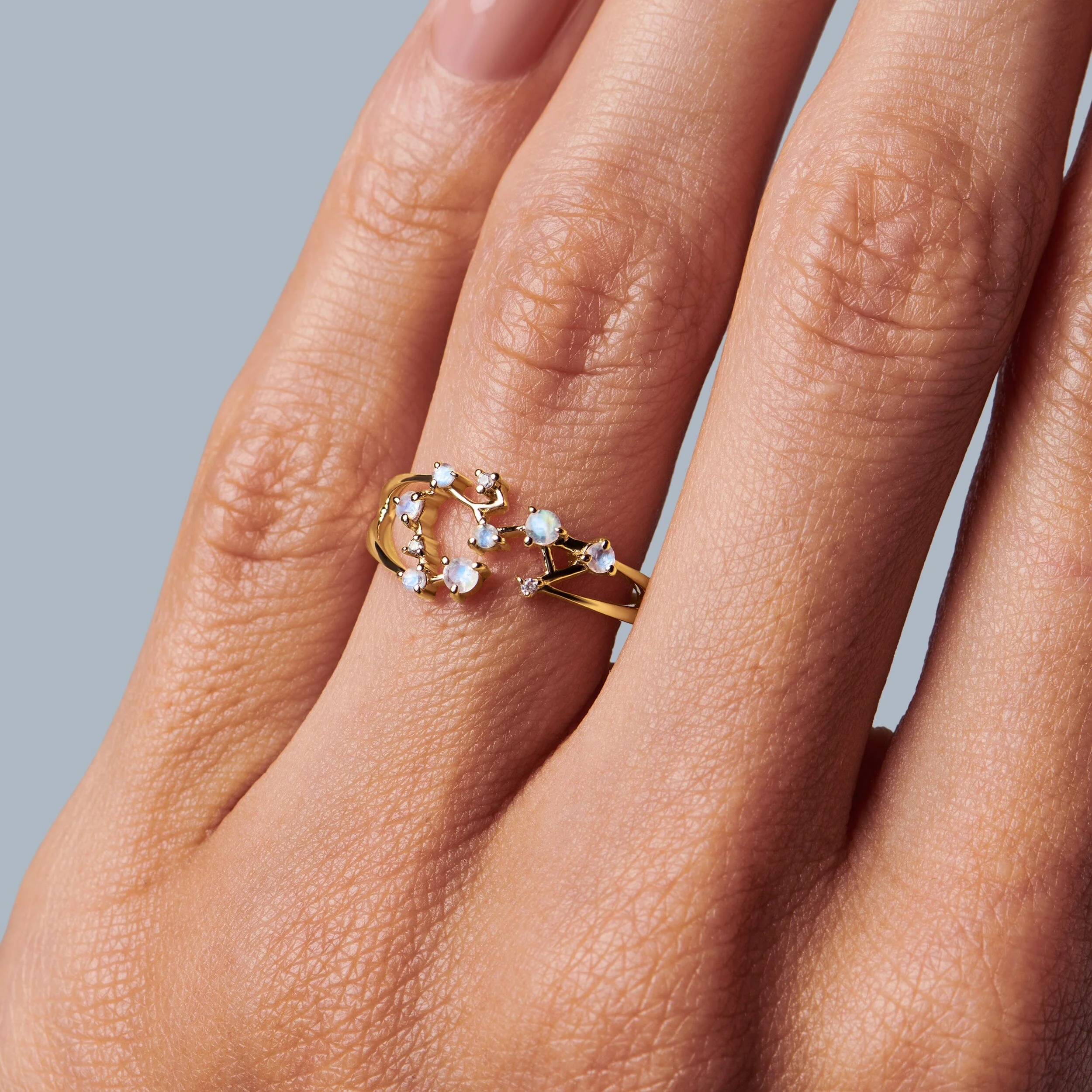 Moonstone Ring - Sagittarius Zodiac Constellation - Image 6