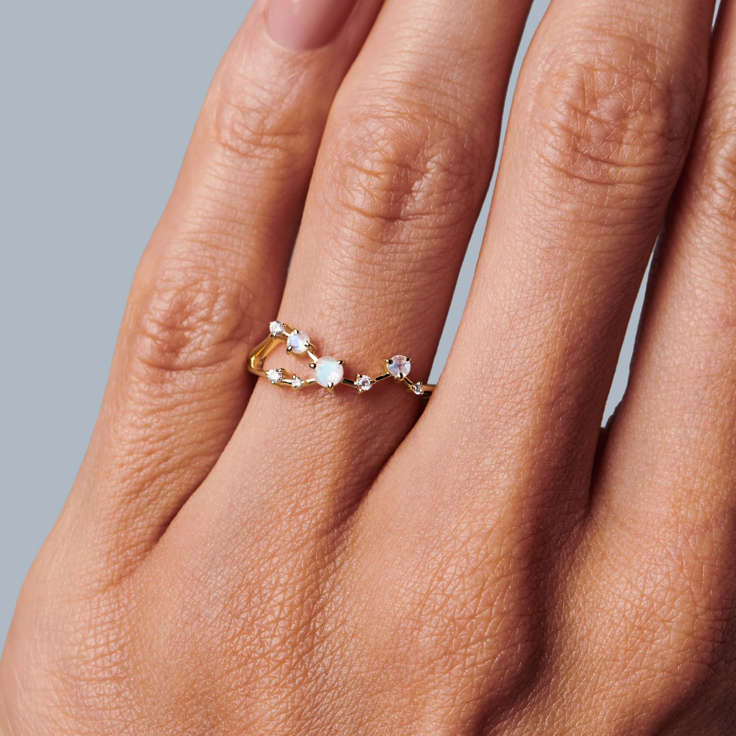 Moonstone Ring - Taurus Zodiac Constellation - Image 8