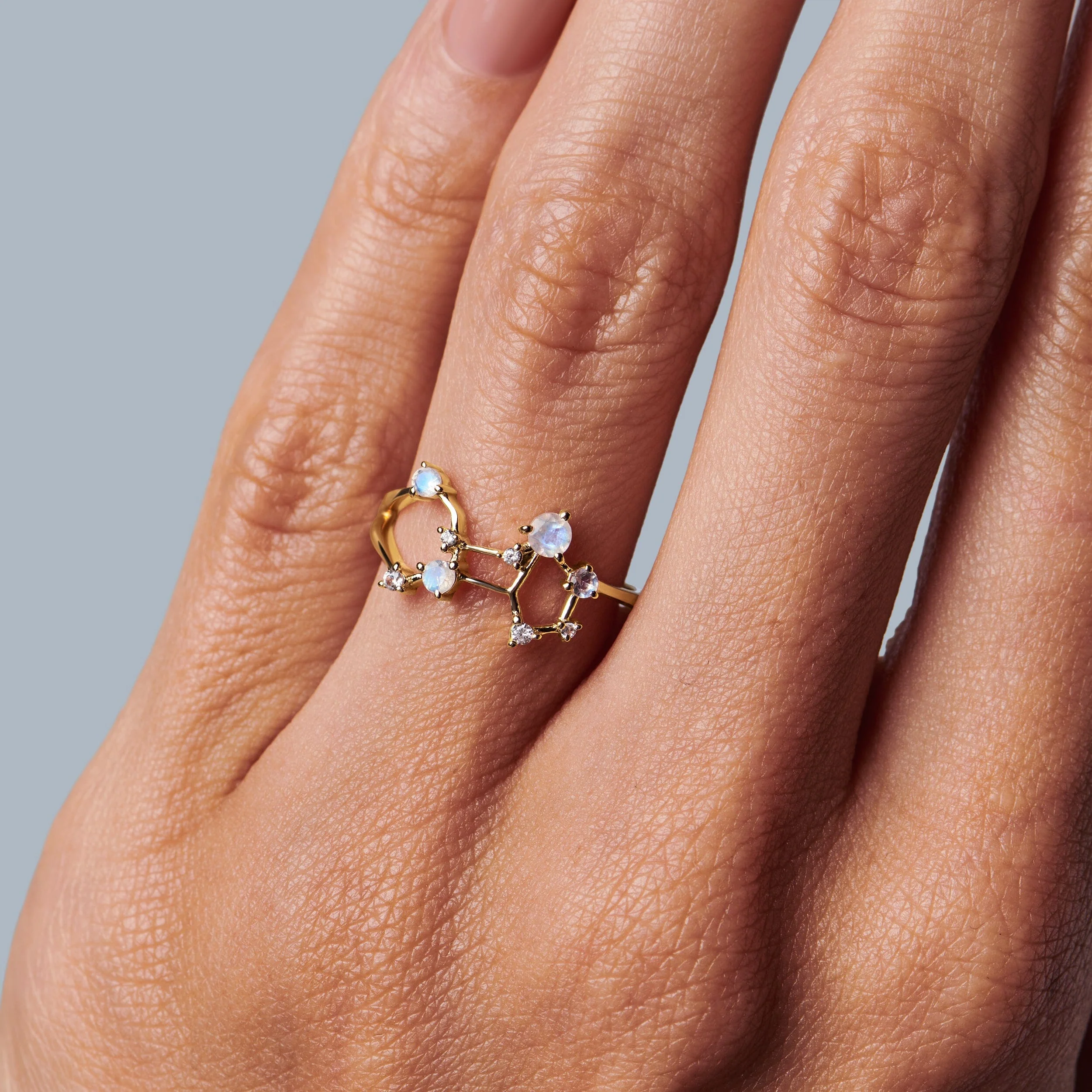 Moonstone Ring - Virgo Zodiac Constellation - Image 8