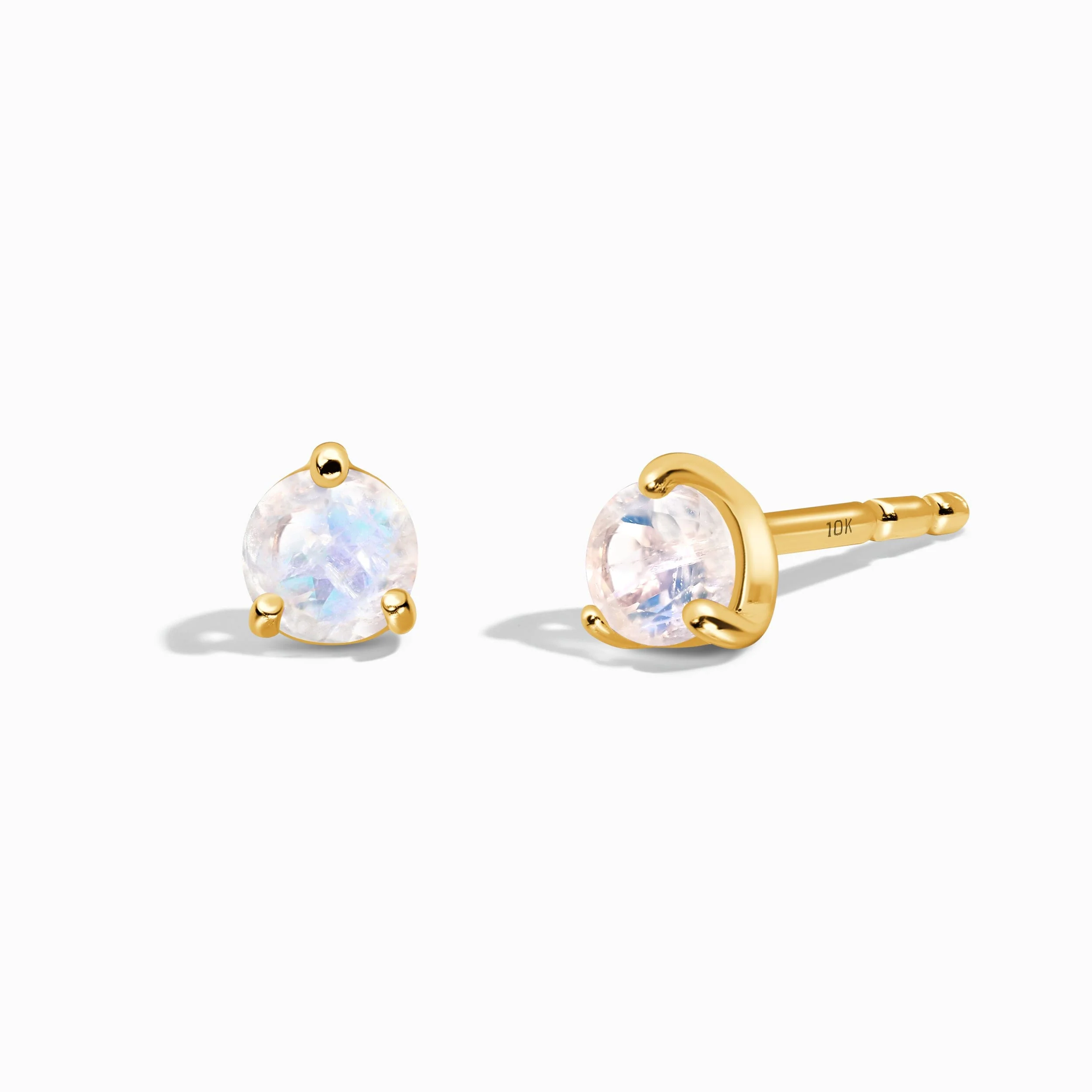 Moonstone Round Studs - June Birthstone - Image 11