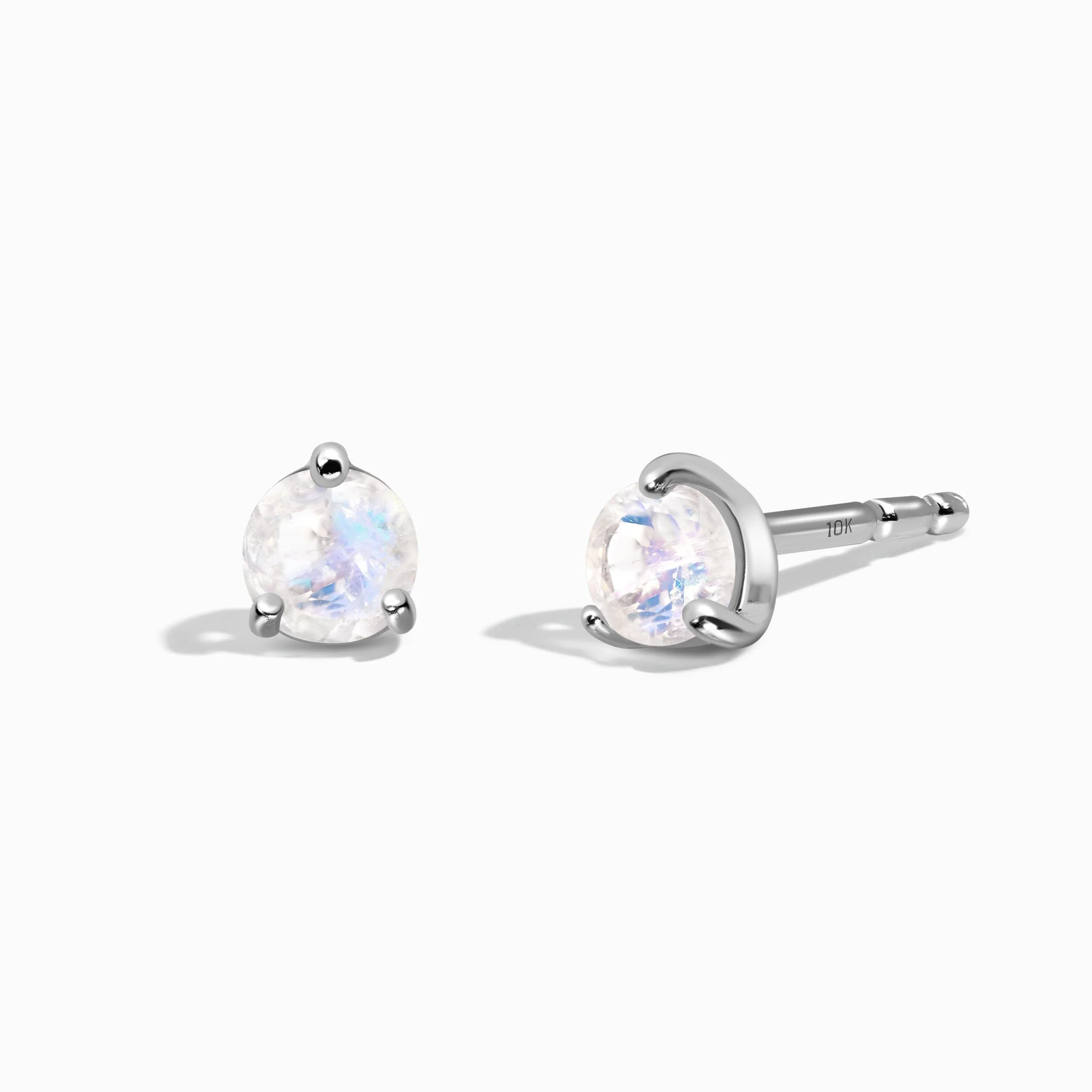 Moonstone Round Studs - June Birthstone - Image 3