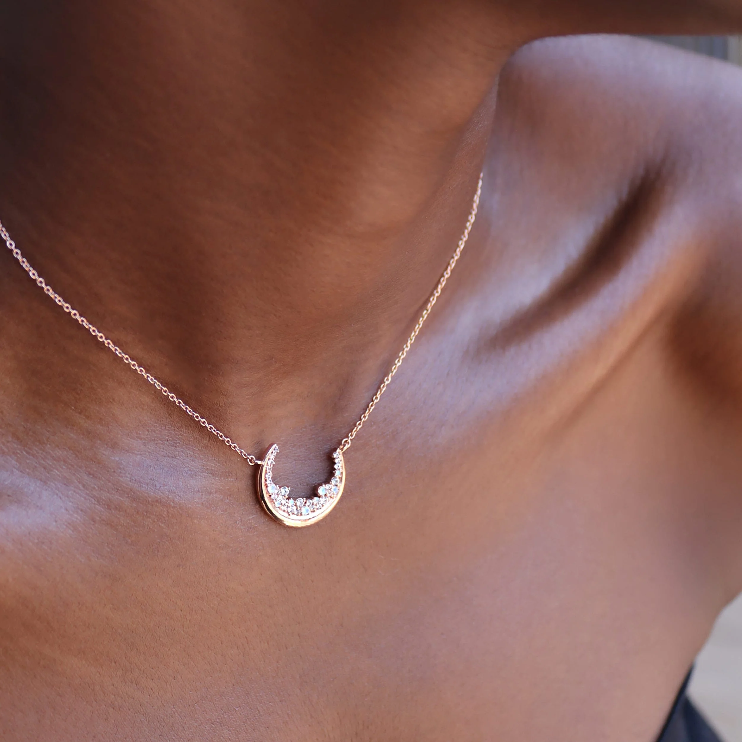 Moonstone White Zircon Necklace - Lush Luna - Image 4