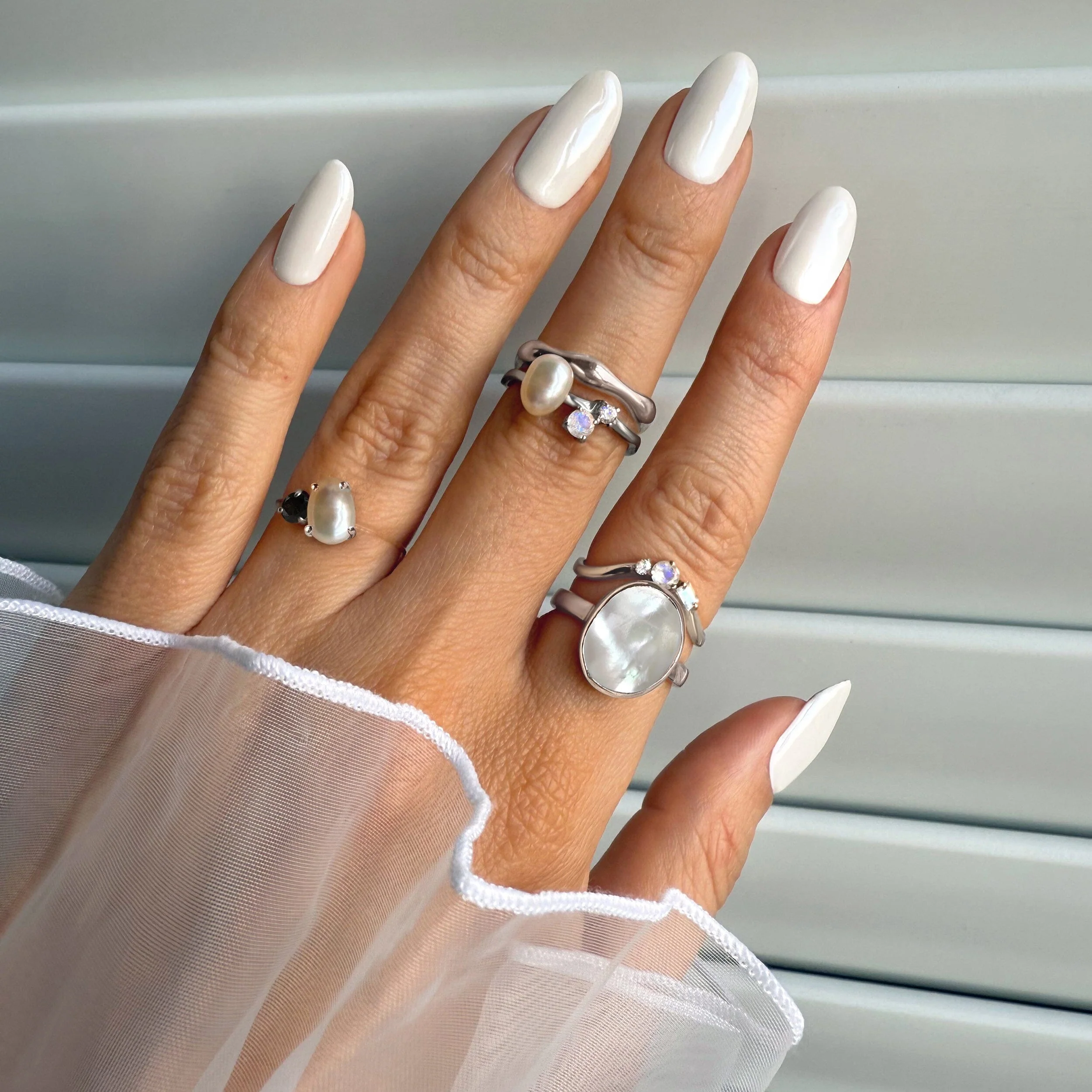 Mother of Pearl Ring - Enfolded - Image 11