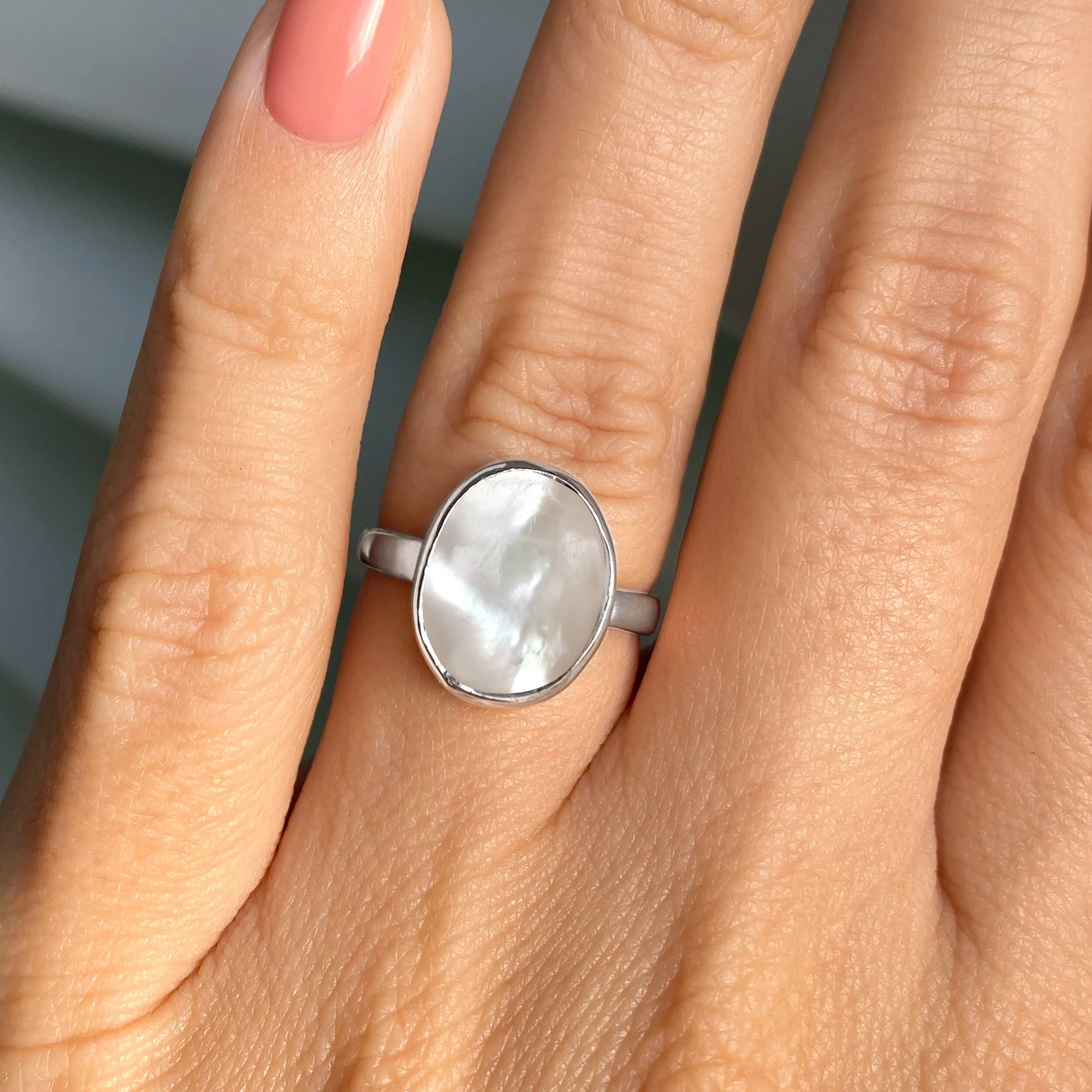 Mother of Pearl Ring - Enfolded - Image 2