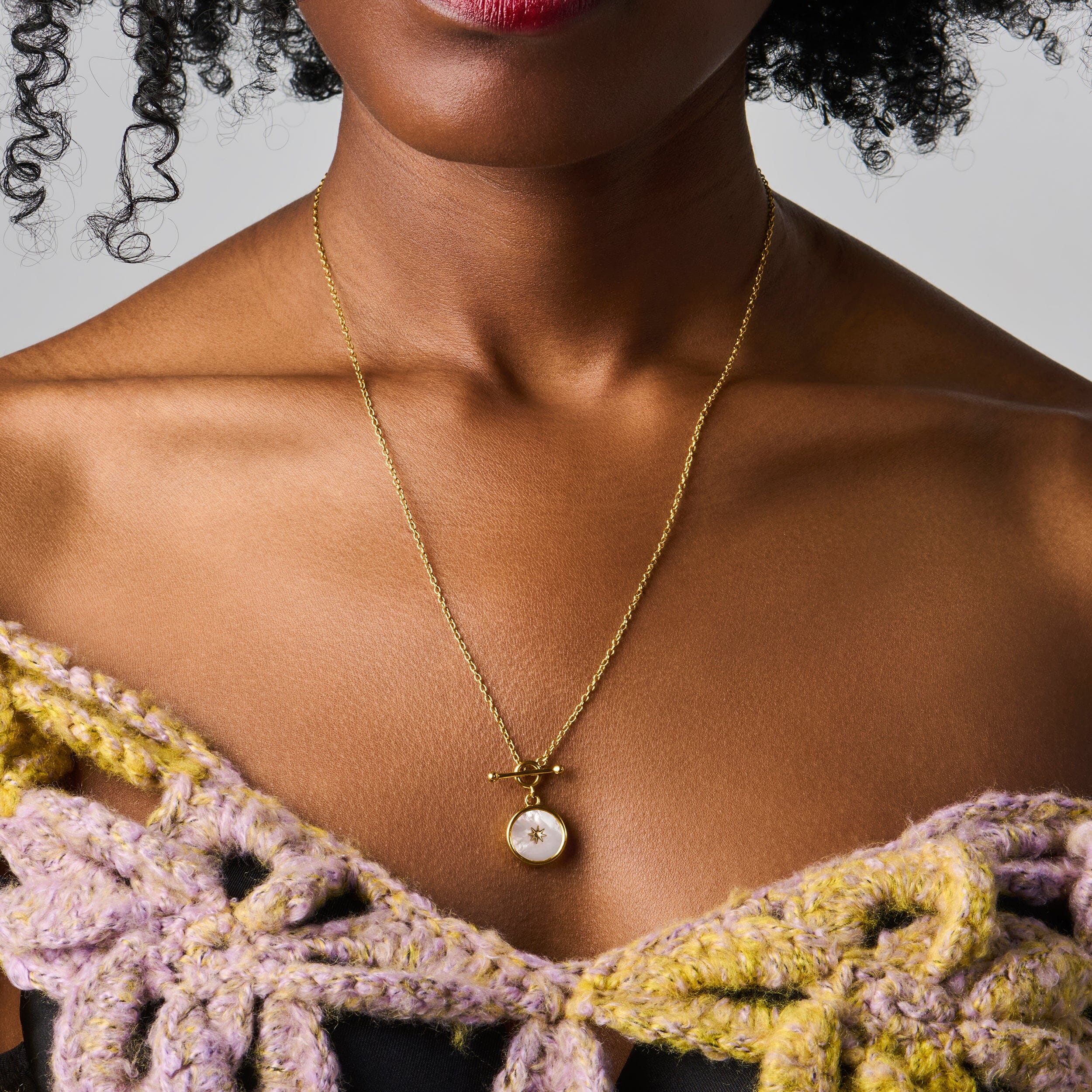 Mother Of Pearl T-Lock Necklace - Sol - Image 8