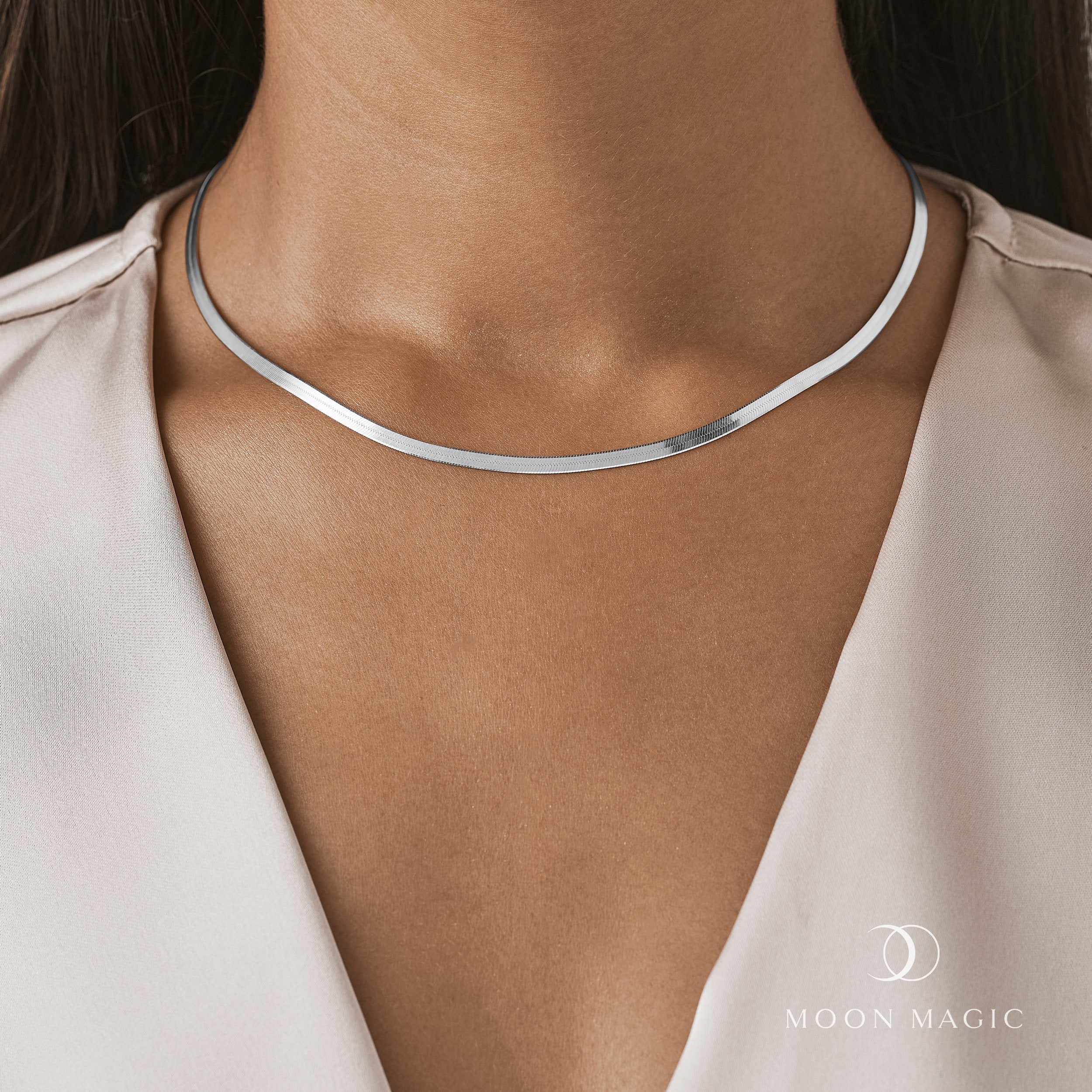 Necklace - Herringbone Chain - Image 4